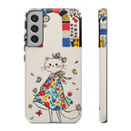 Floral Kitty Samsung Galaxy Phone Case | Cute Cat
