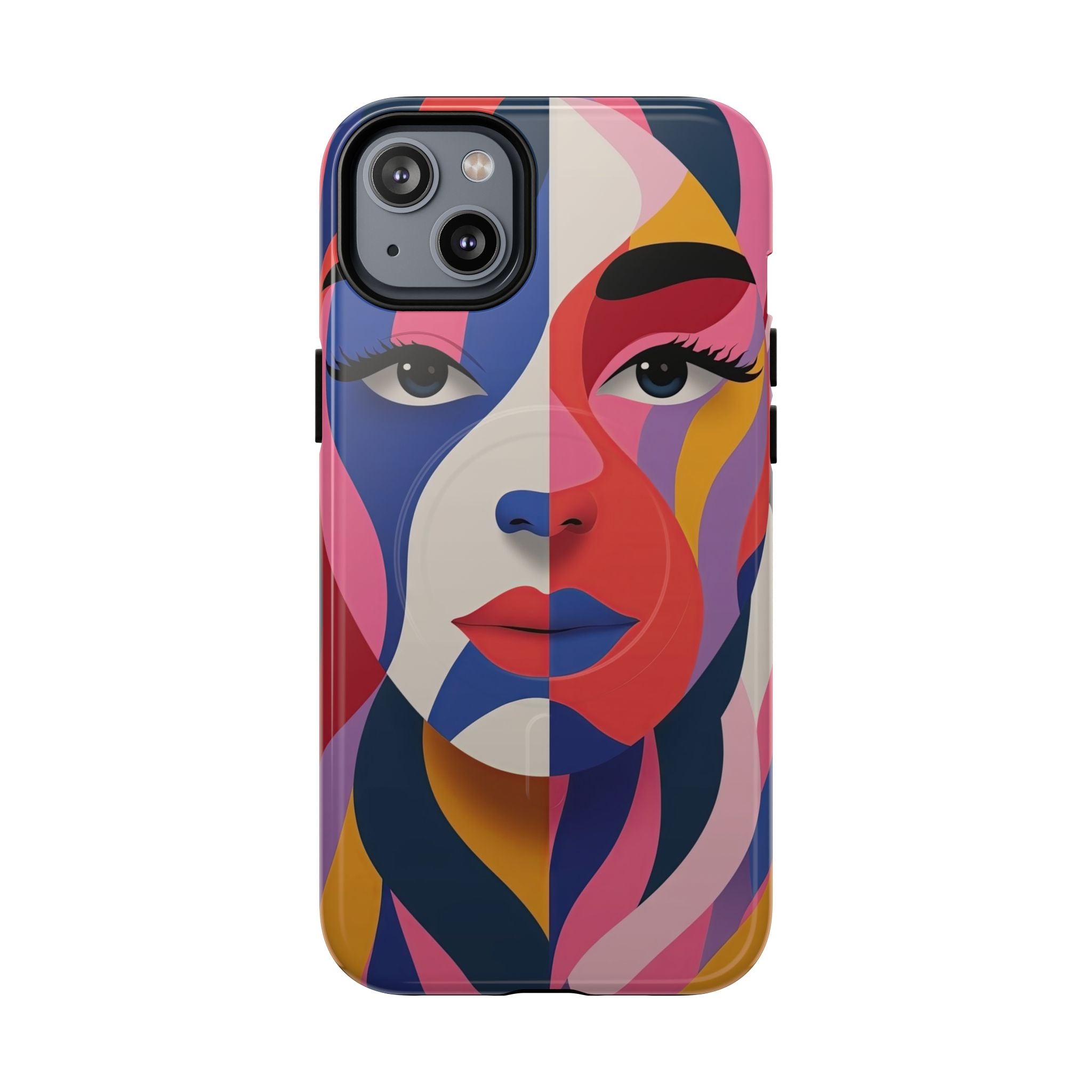 Abstract Colourful Face MagSafe iPhone Case | Vibrant Pop Art