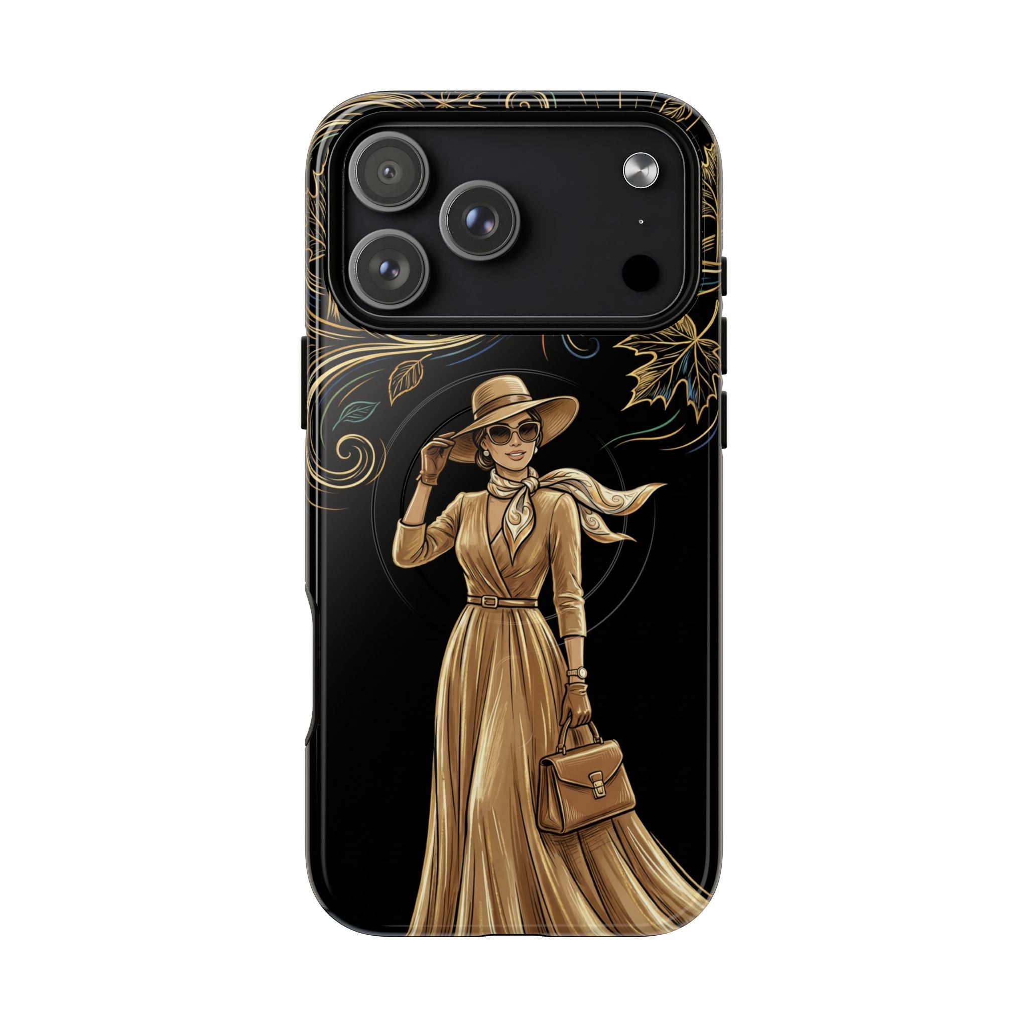 Vintage Autumn Lady MagSafe iPhone Case