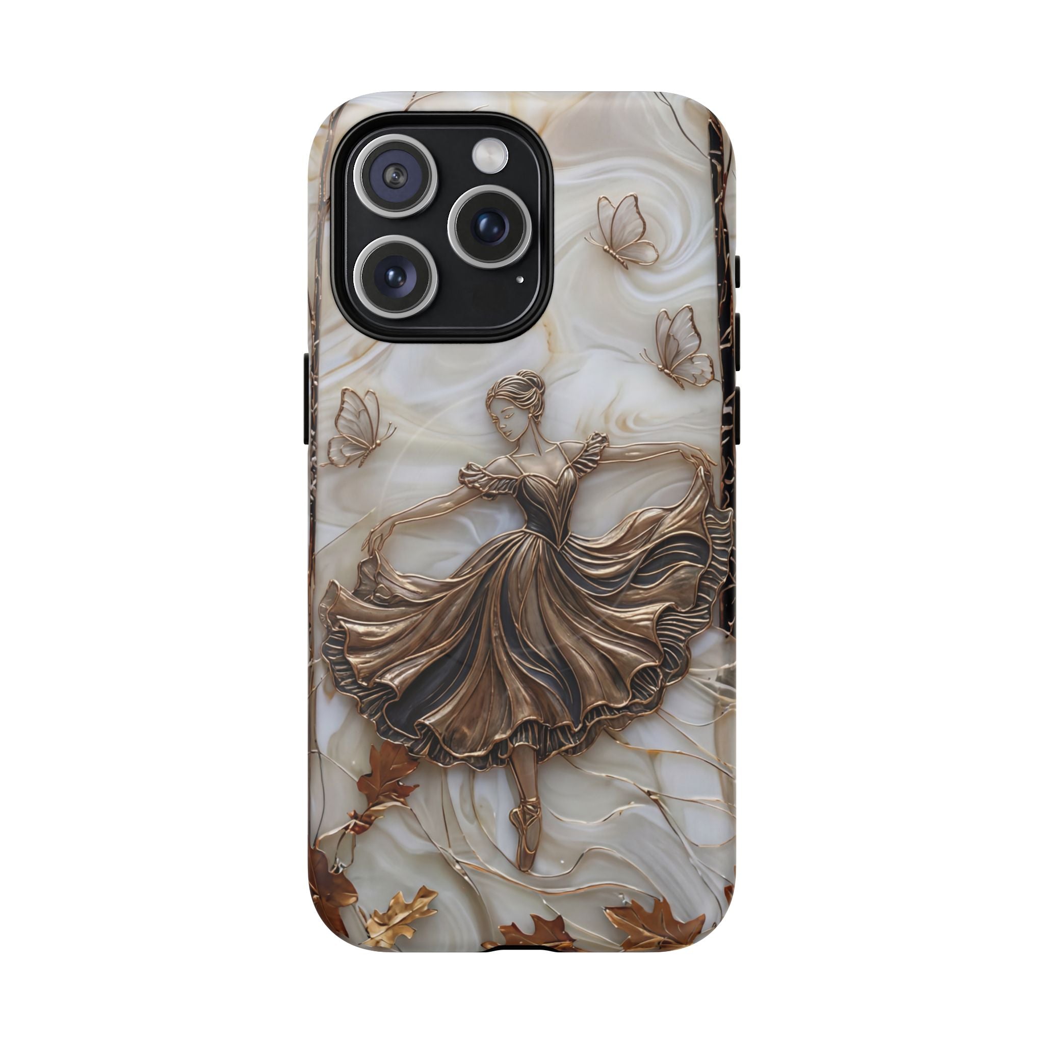 Ballet Dancer Tough MagSafe iPhone Case — Elegant Swirl Art Protective Cover