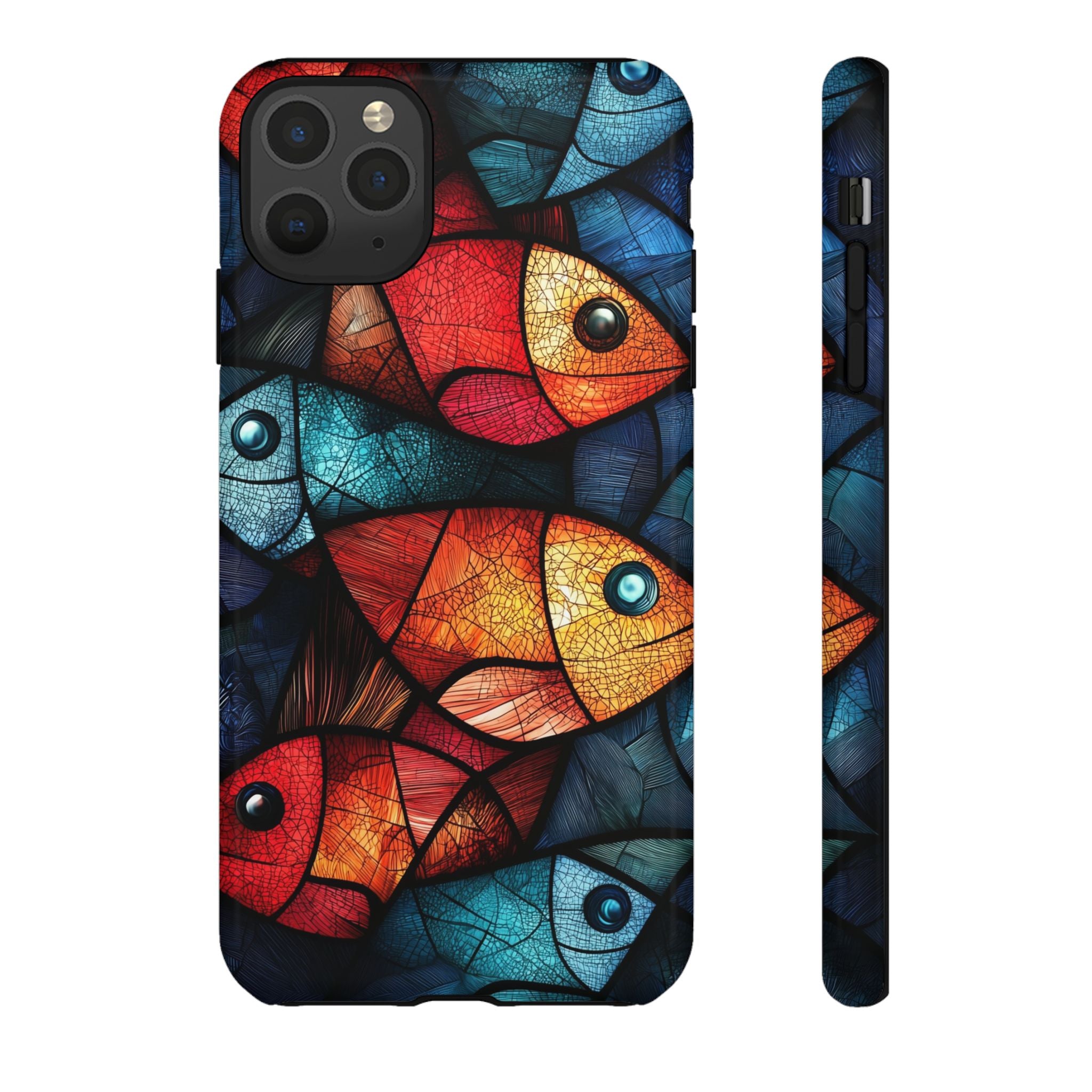 Fish Mosaic Tough iPhone Case — Colourful Artistic Fish Pattern