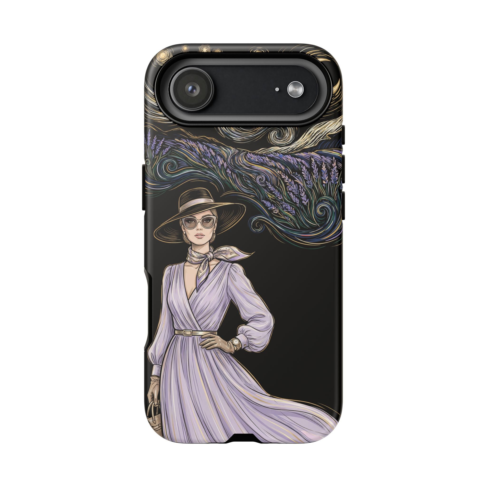 Starry Night Lavender Woman iPhone Case | Artistic Protective Tough Case