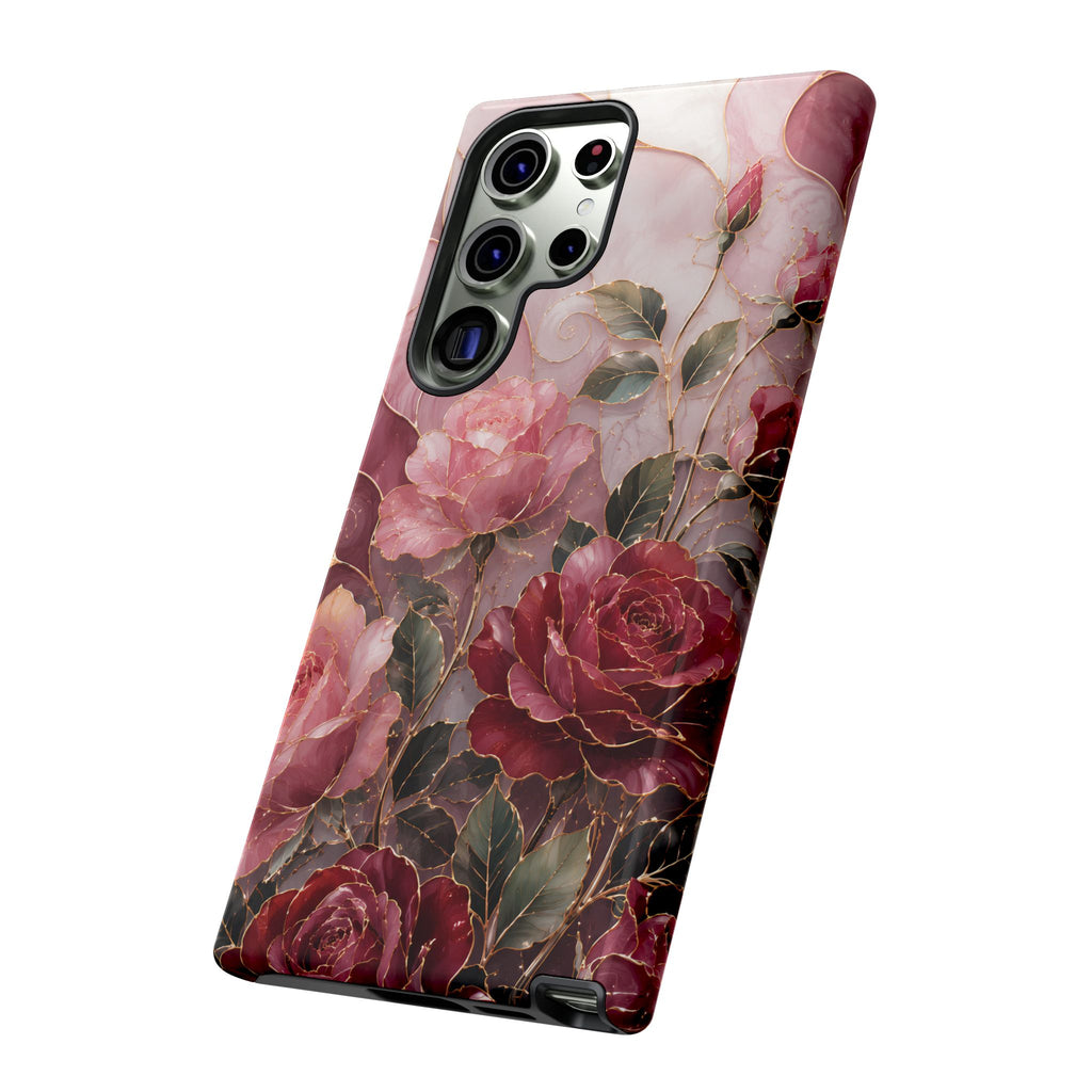 Vintage Rose Samsung Galaxy Phone Case | Floral Bouquet Art Cover