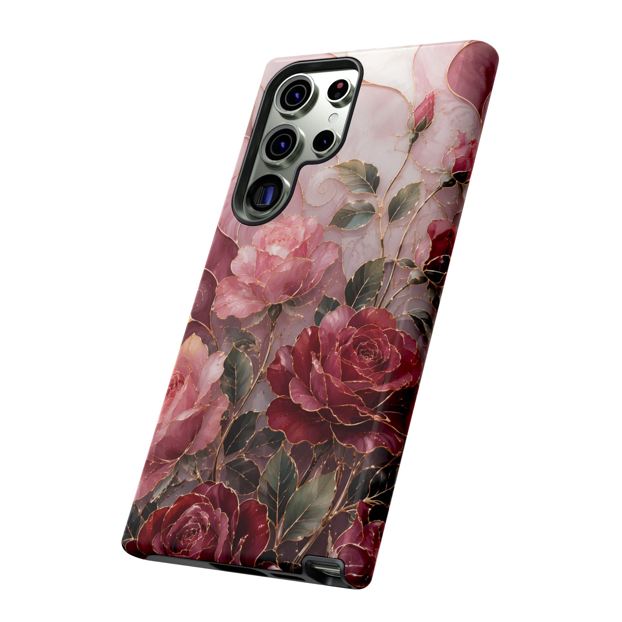 Vintage Rose Samsung Galaxy Phone Case | Floral Bouquet Art Cover
