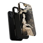 Elegant Piano Woman MagSafe iPhone Case | Vintage Art Deco Music Design