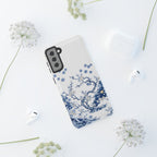 Vintage Blue White Porcelain Samsung Galaxy Phone Case | Chinoiserie Floral Tough Cover
