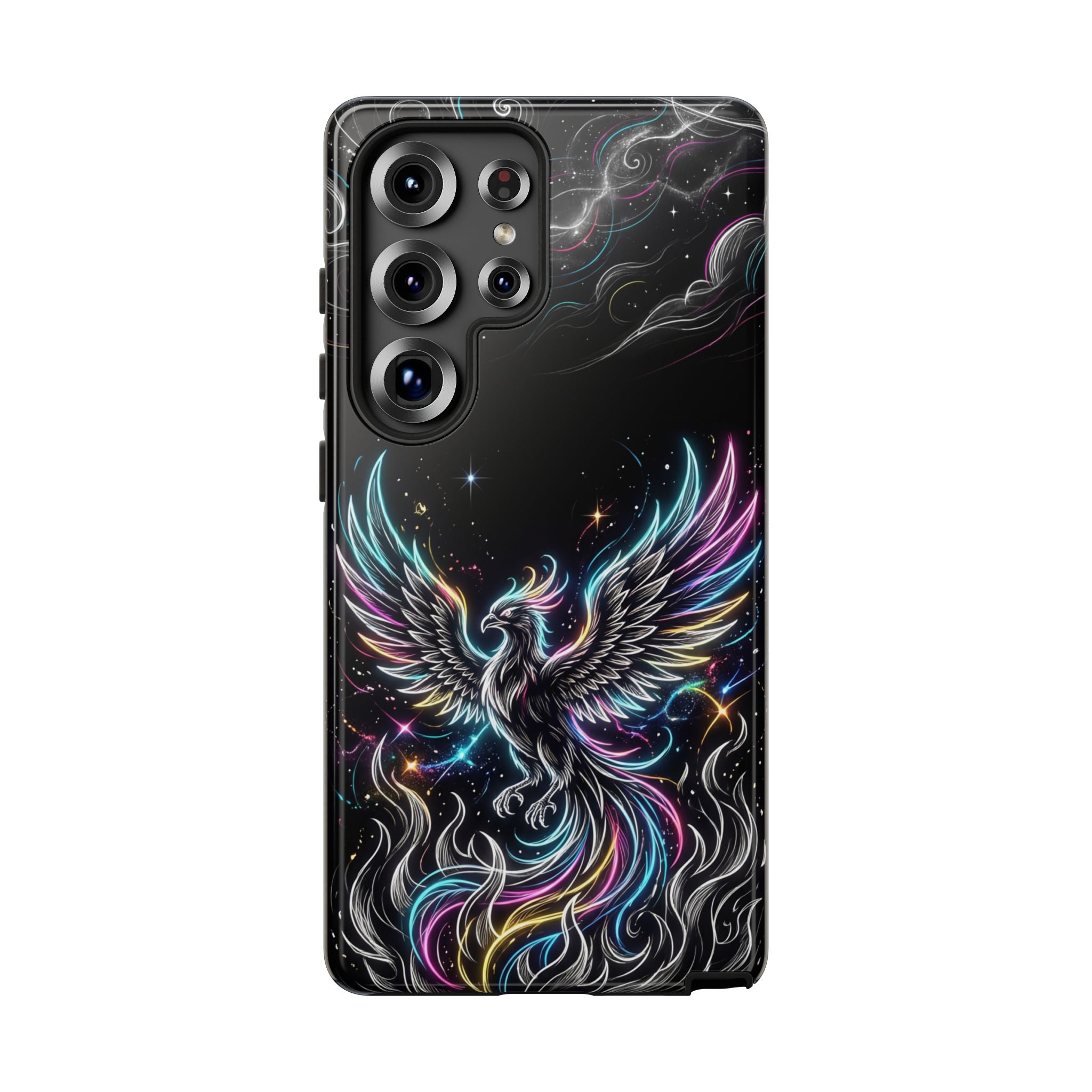 Colorful Neon Phoenix Tough Samsung Galaxy Phone Case