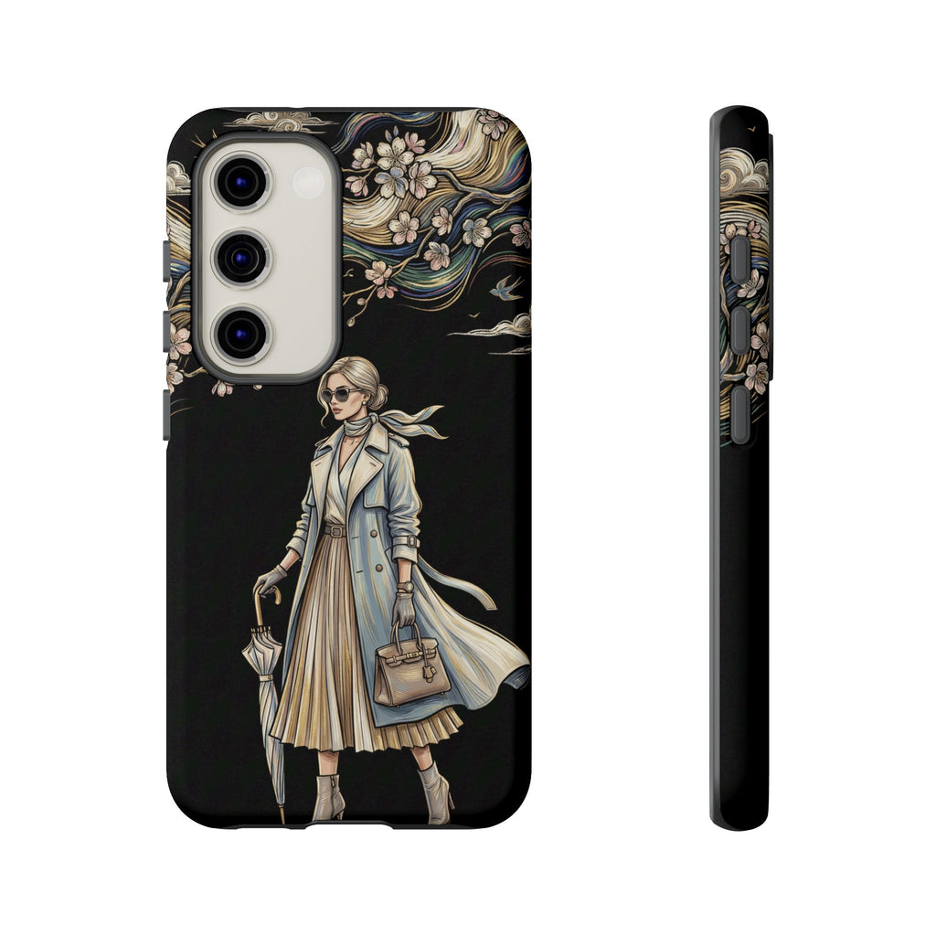 Vintage Chic Samsung Galaxy Phone Case | Stylish Woman Illustration