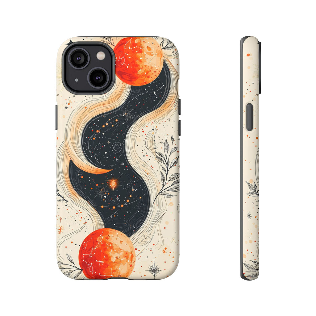 Astrology Galaxy iPhone Case | Red Moon Celestial