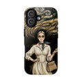 Vintage Elegance iPhone Case | Retro Woman with Flowing Golden Hair