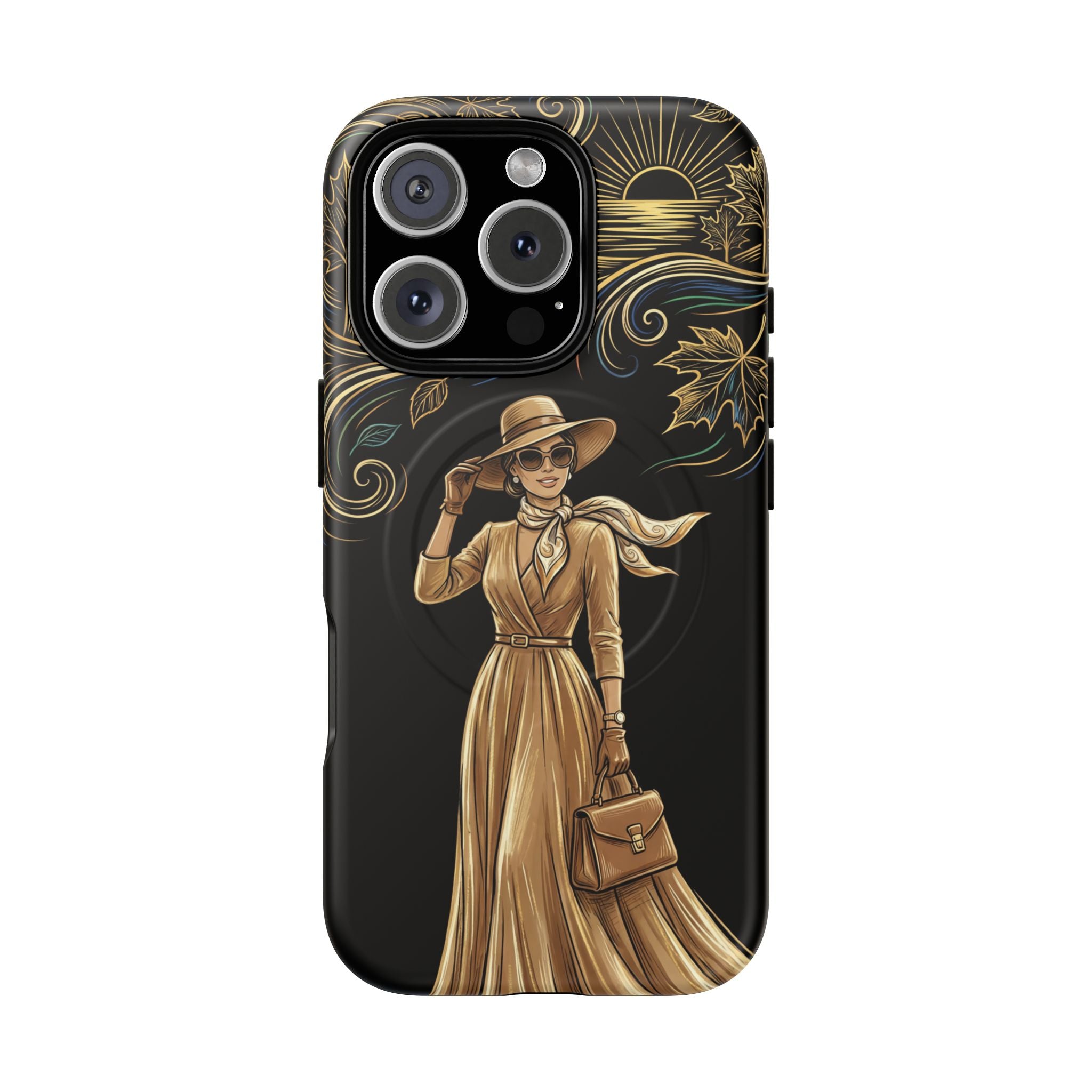Vintage Autumn Lady MagSafe iPhone Case