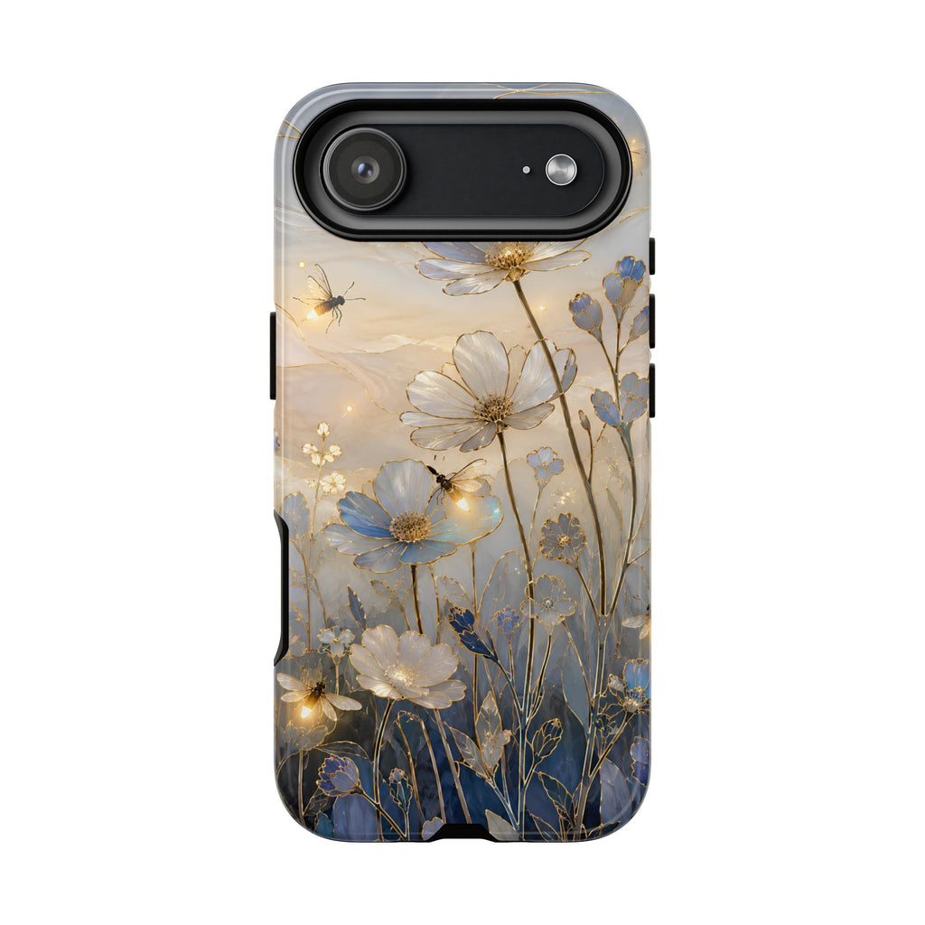 Moonlit Wildflower iPhone Case | Firefly Meadow Art Cover