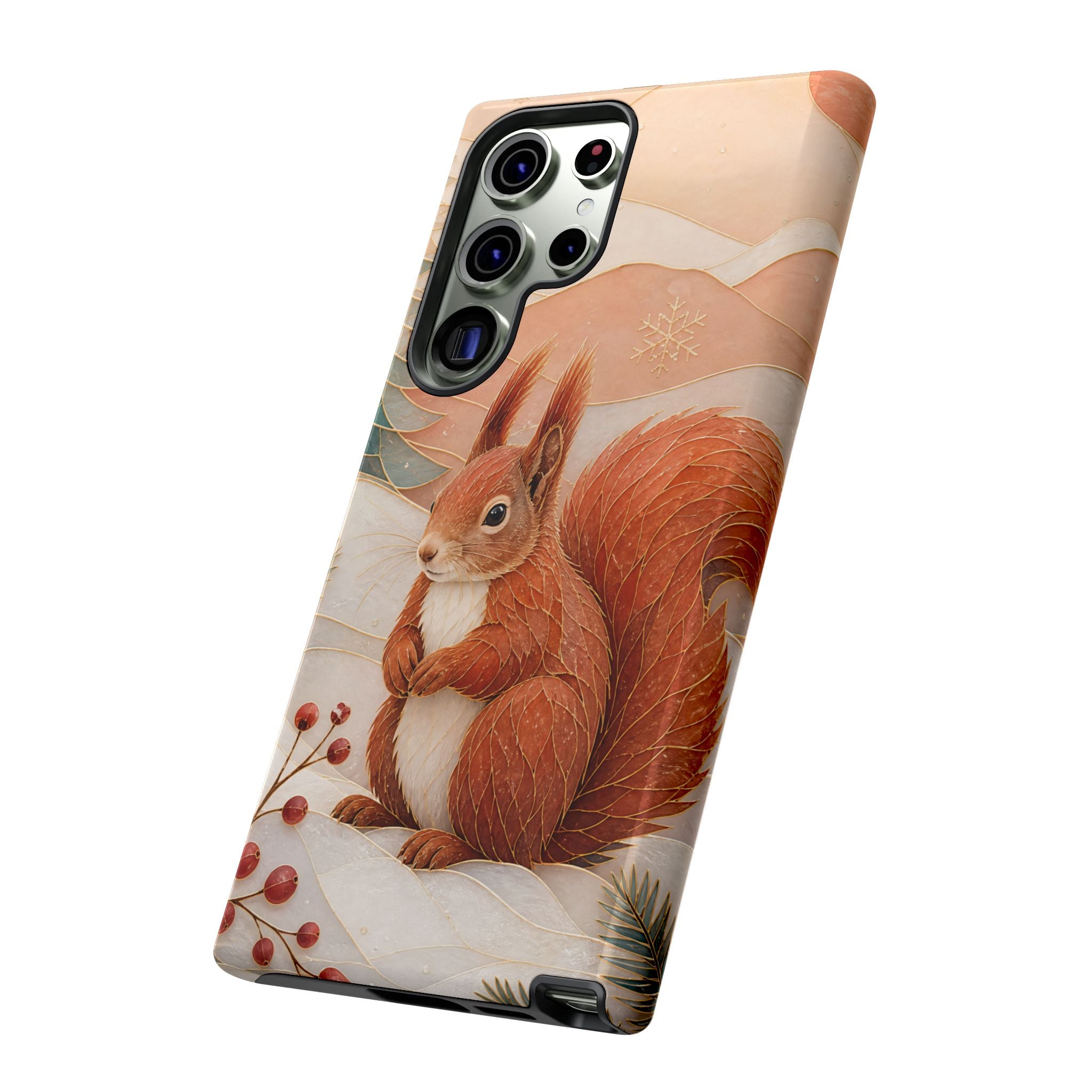 Winter Squirrel Samsung Galaxy Phone Case | Woodland Animal Phone Case