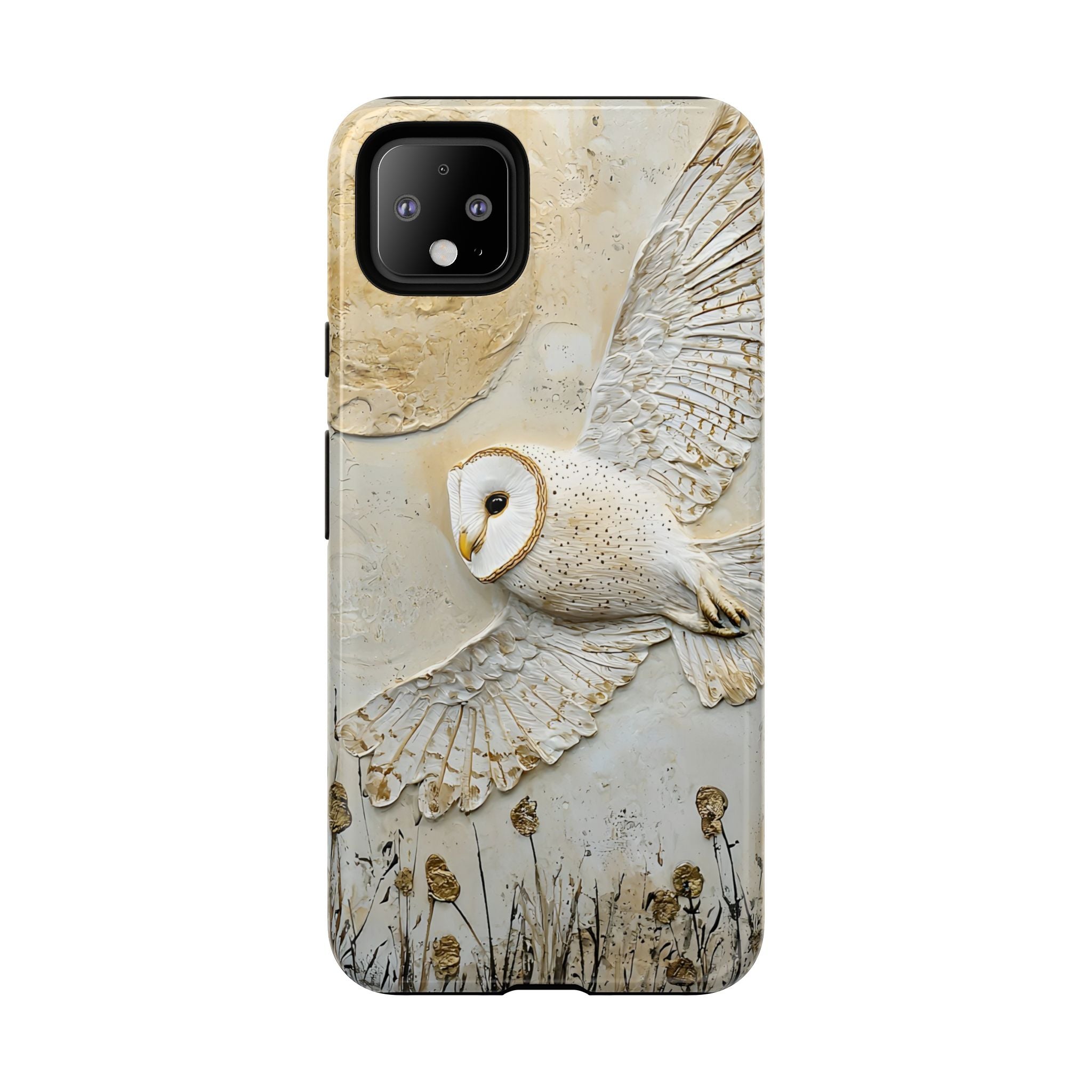 Barn Owl Google Pixel Case — Elegant Flying Owl Wildlife