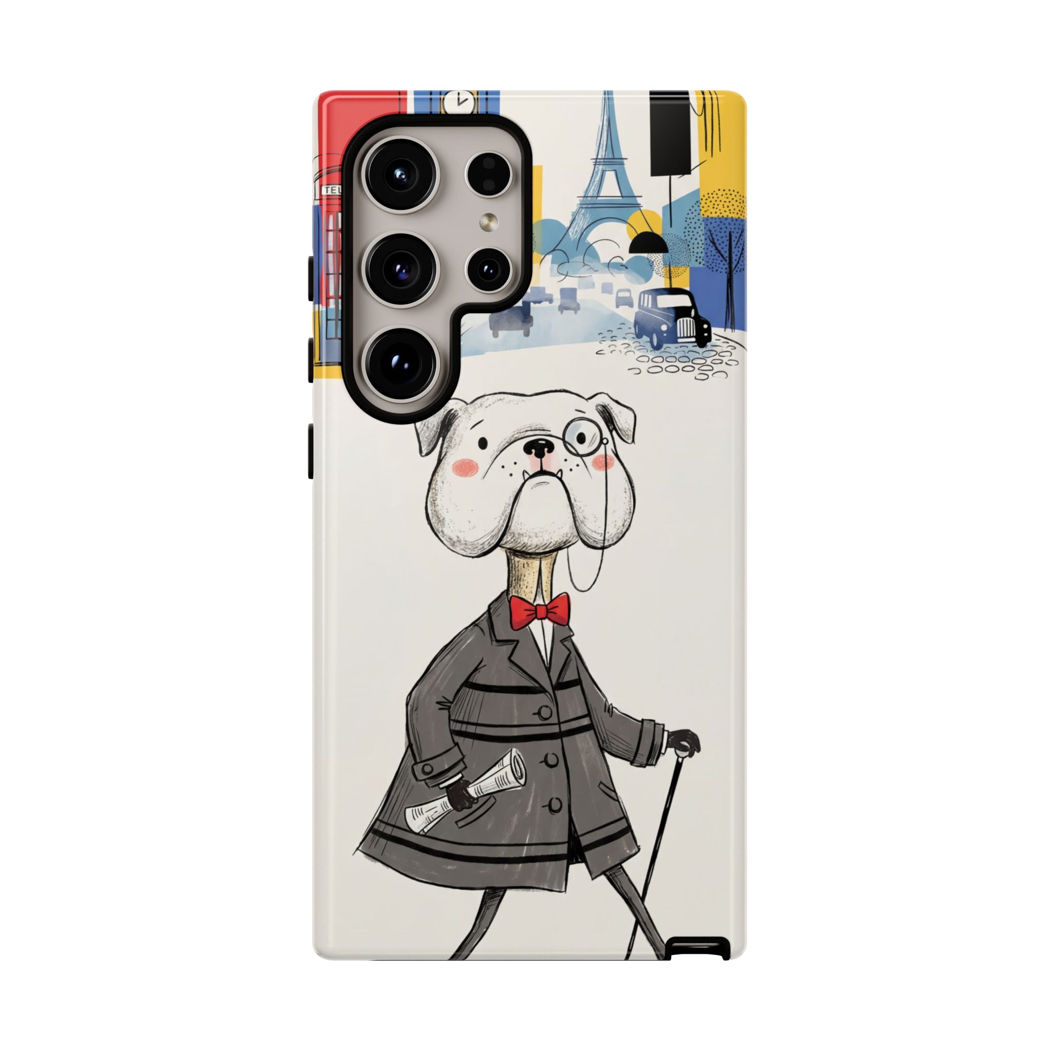 Vintage Dapper Gentleman Bulldog Samsung Galaxy Phone Case