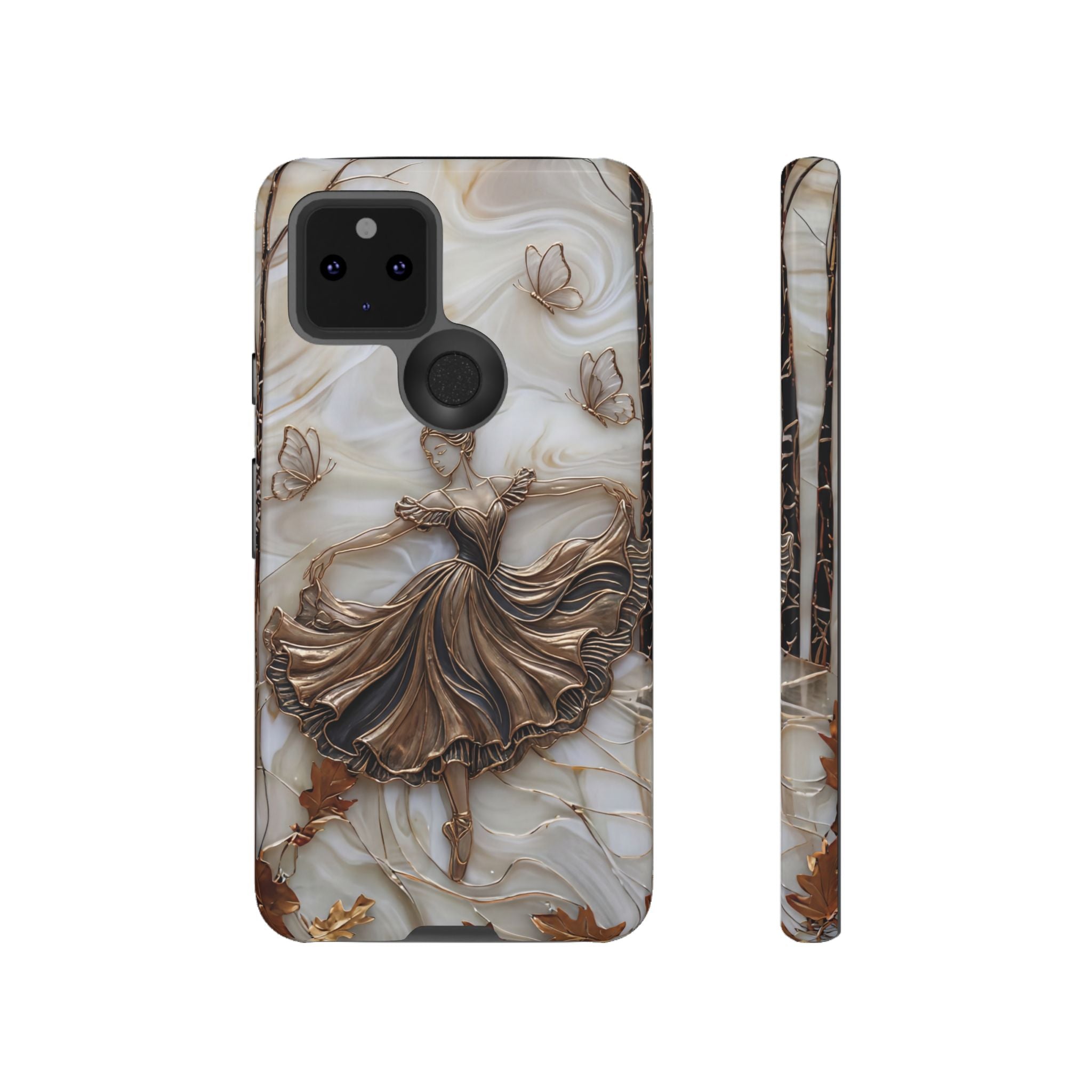 Elegant Bronze Ballerina Dance Design Google Pixel Case