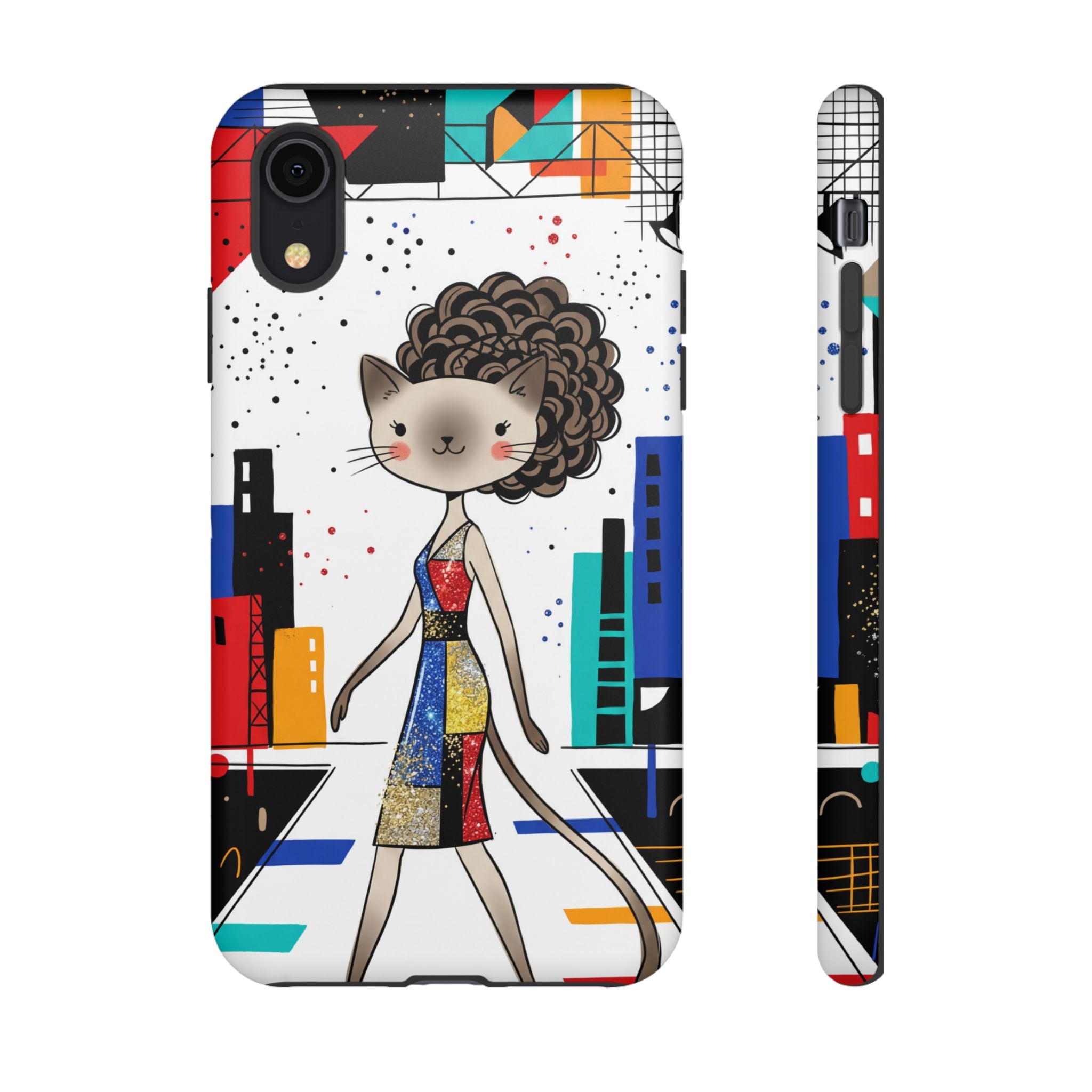 Catwalk City iPhone Case | Cute Fashion Cat