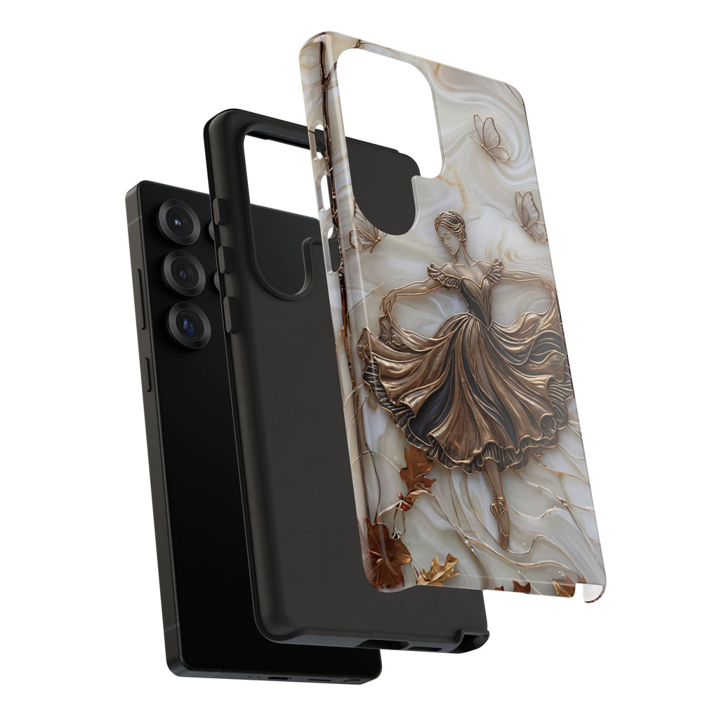 Elegant Bronze Ballerina Dance Design Samsung Galaxy Case
