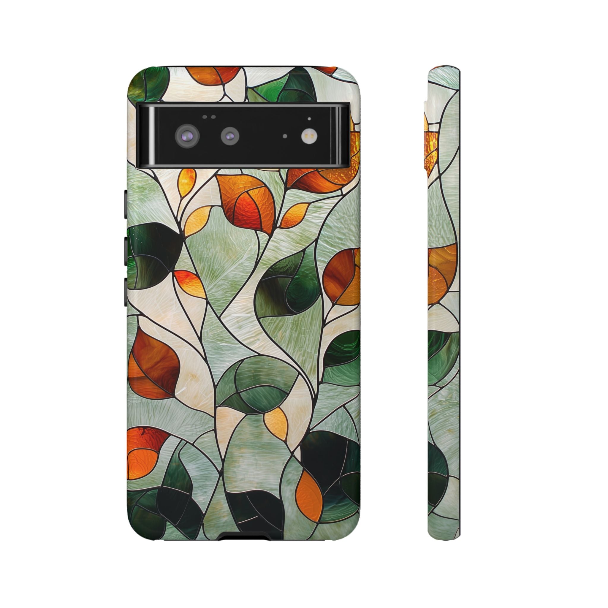 Autumn Stained Glass Leaf Google Pixel Case