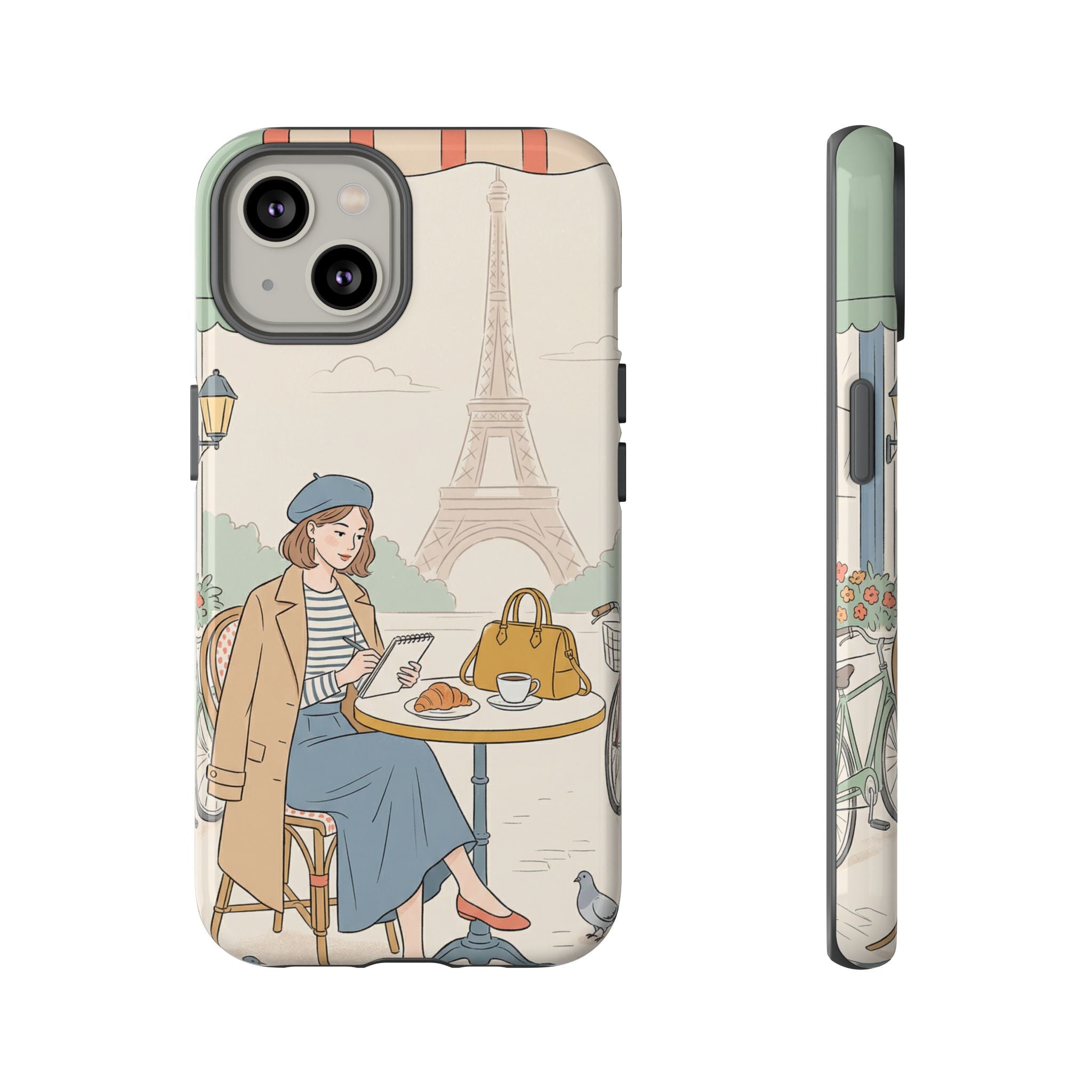 Paris Cafe iPhone Case | Cute Vintage Eiffel Tower Travel