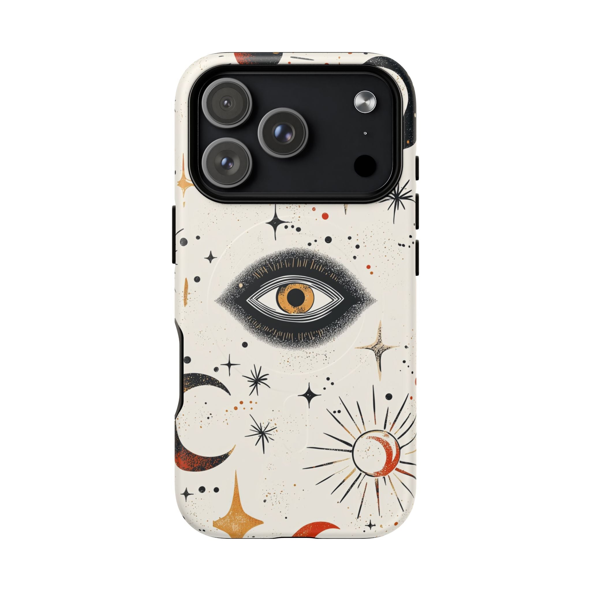 Custodia Mystic Eye MagSafe per iPhone | Luna e stelle celesti