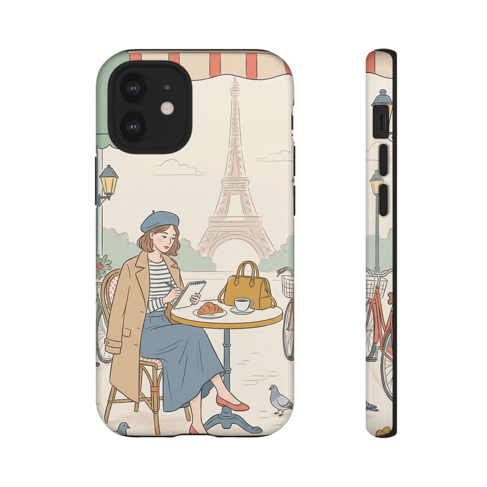 Paris Cafe iPhone Case | Cute Vintage Eiffel Tower Travel
