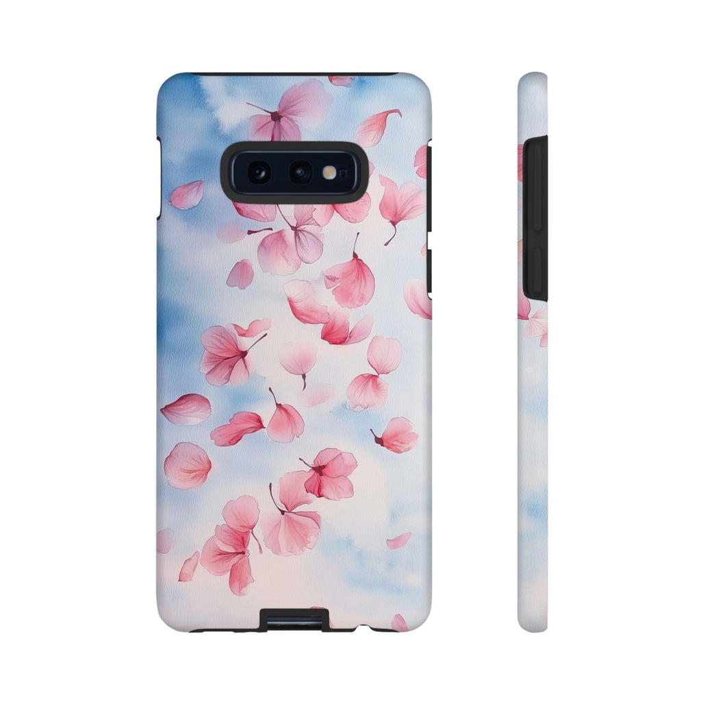 Floral Petal Tough Samsung Galaxy Case | Pink Falling Blossoms