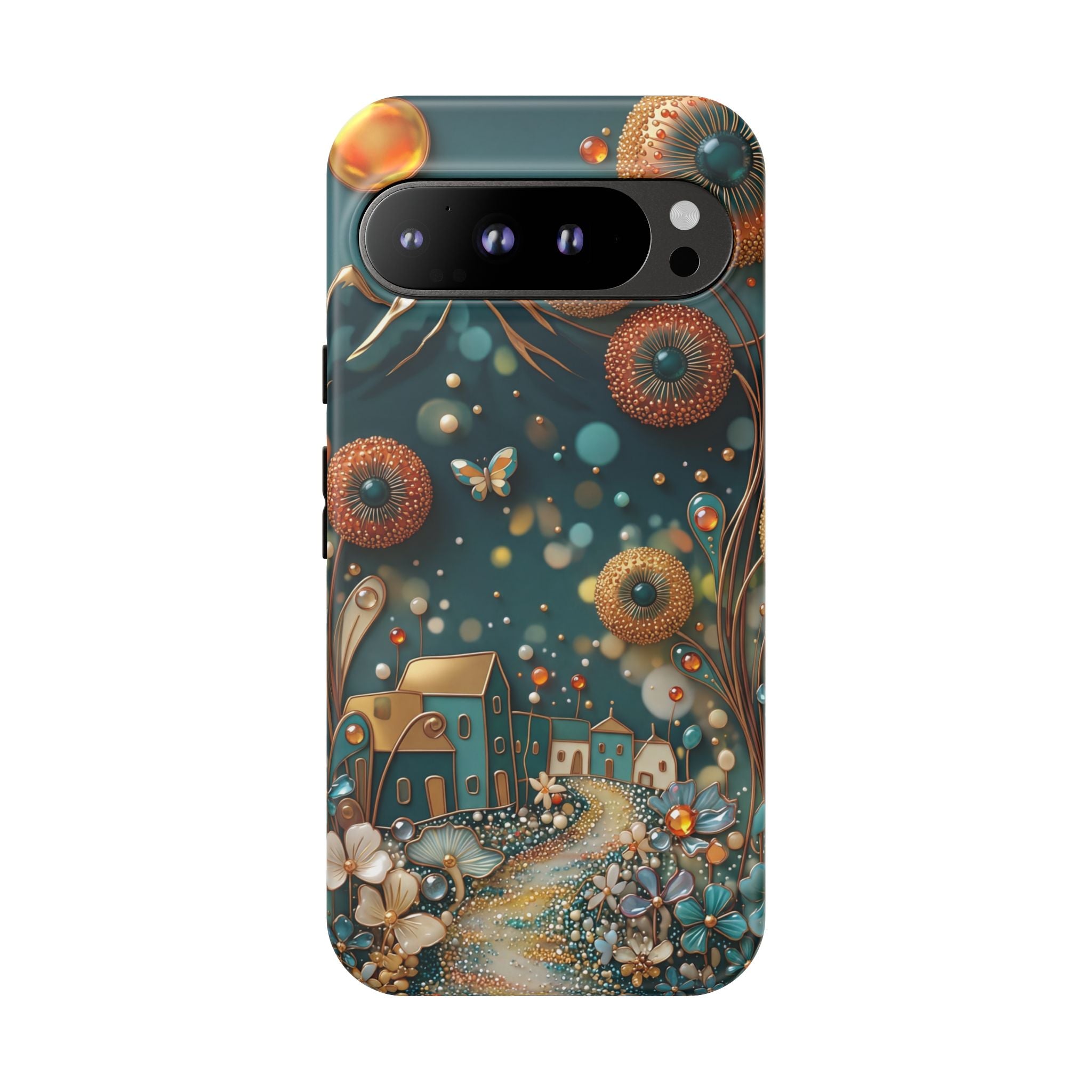 Whimsical Night Village Google Pixel Case