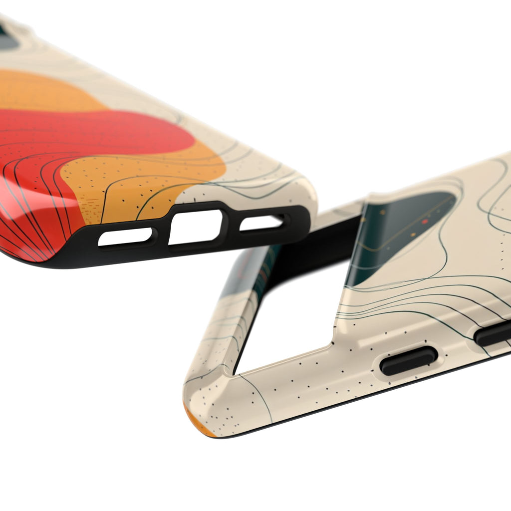 Abstract Retro Waves Google Pixel Case | Colourful Modern Art