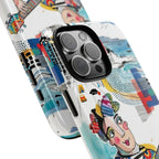 Artistic Musician iPhone Case | Colorful Guitar Cityscape Tough Case