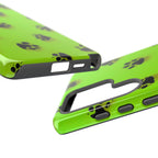 Neon Paw Print Tough Samsung Galaxy Case — Shockproof Pet Lover iPhone Cover