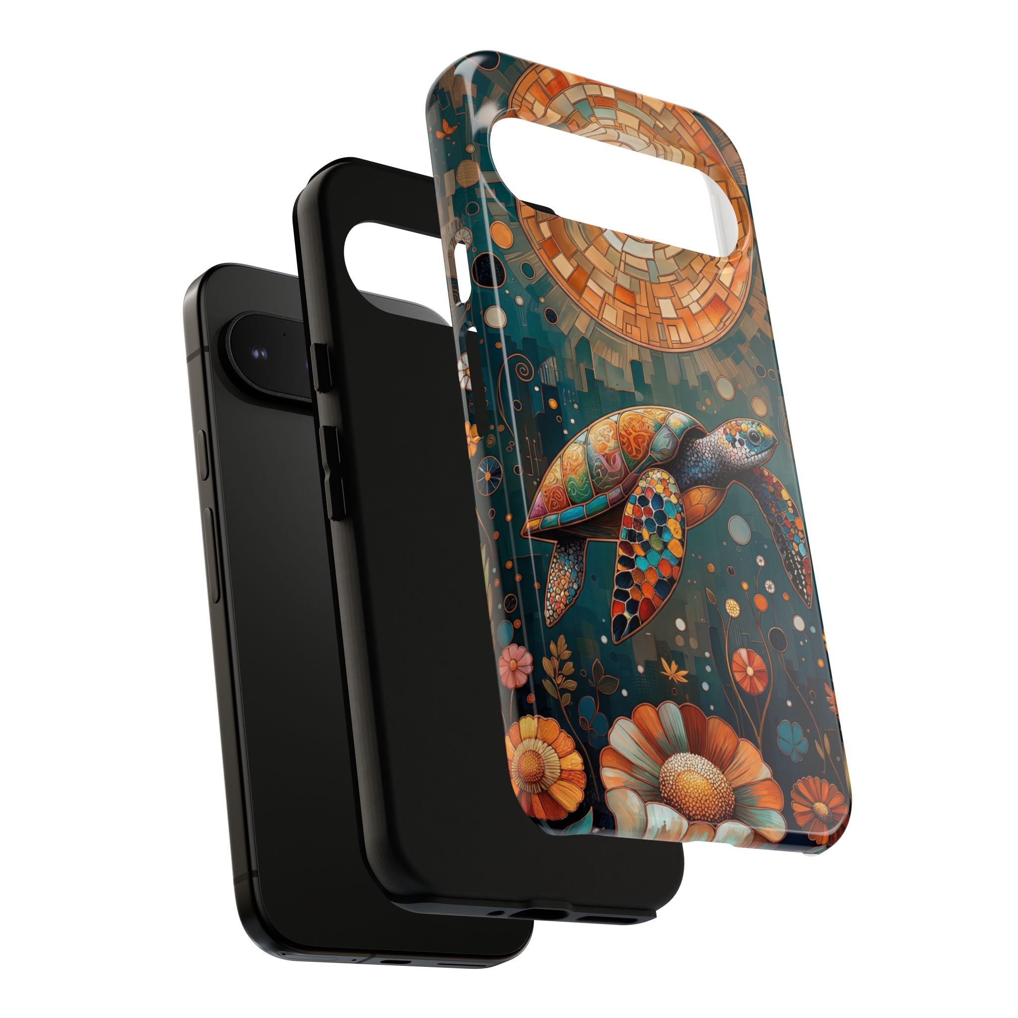 Sea Turtle Google Pixel Case | Artistic Floral Ocean Design