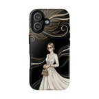 Cover per iPhone con illustrazione di donna elegante | Sposa vintage in abito fluente