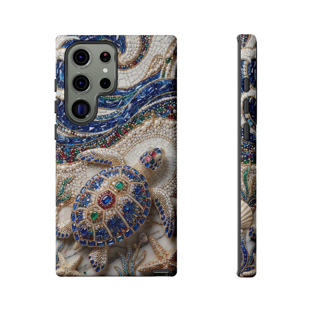 Sea Turtle Mosaic Samsung Galaxy Phone Case – Decorative Ocean Art Protective Case