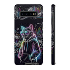 Cool Hoodie Neon Street Cat Samsung Galaxy Phone Case