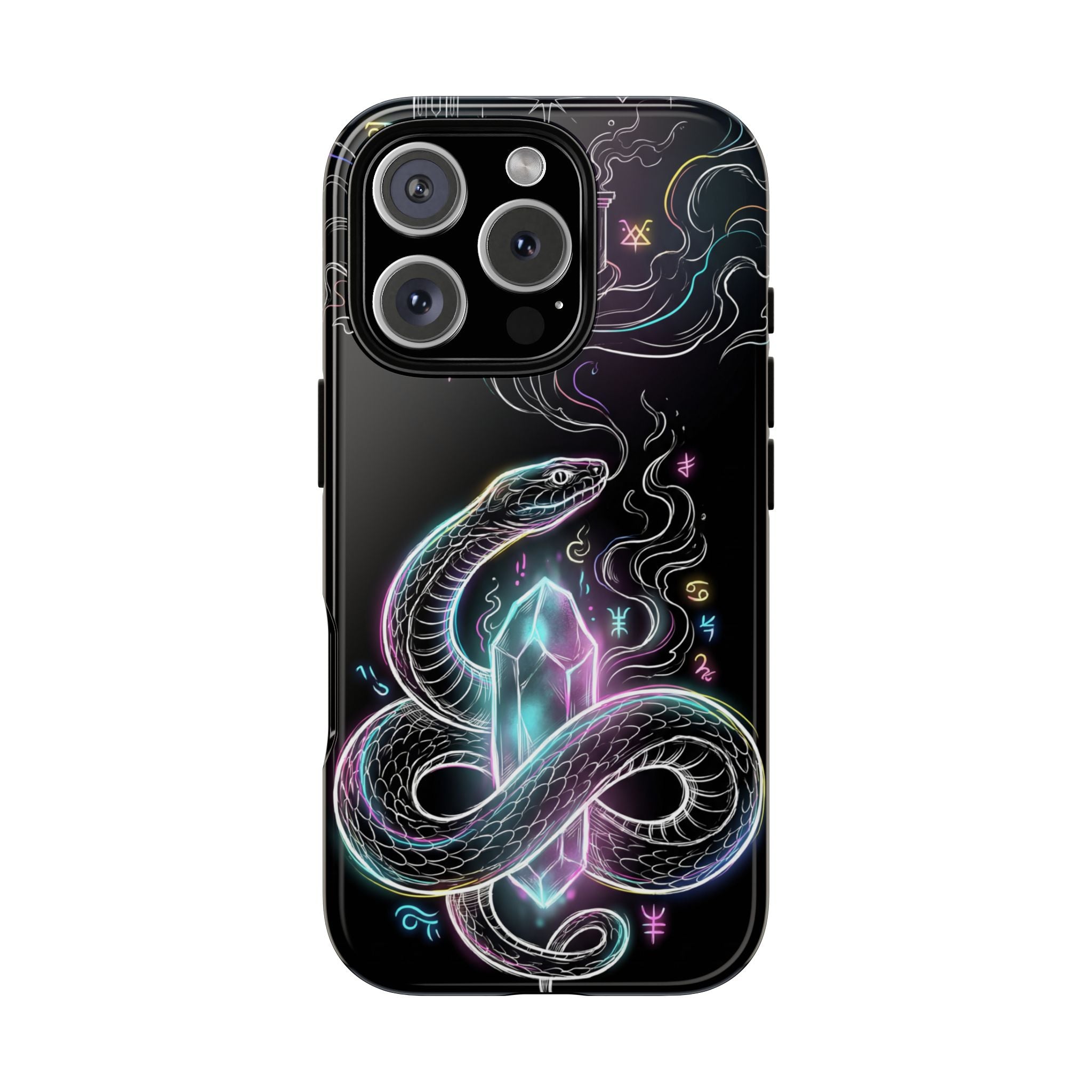 Neon Occult  Mystic Snake Crystal iPhone Case