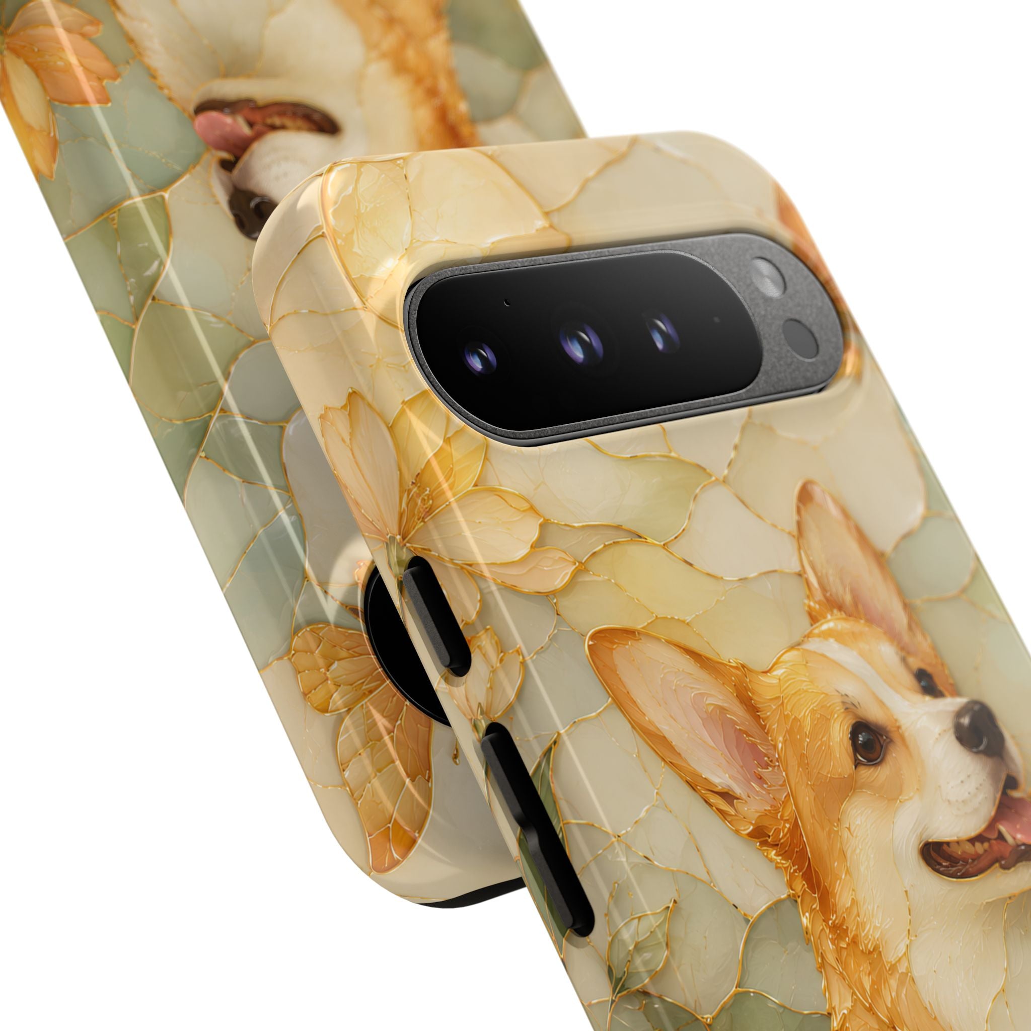 Corgi Google Pixel Phone Case | Stained Glass Dog Phone Case