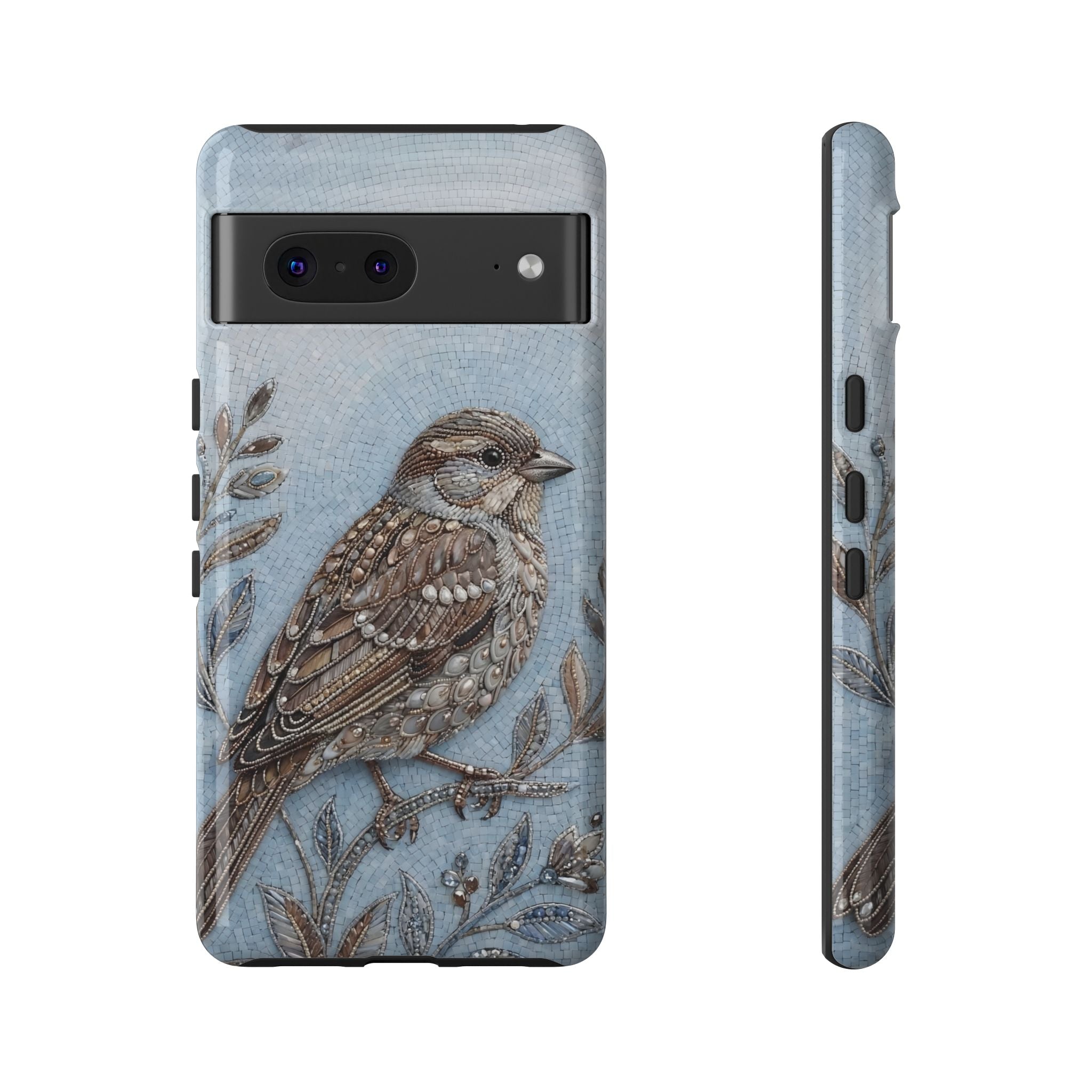 Bird Illustration Google Pixel Phone Case — Sparrow Art Tough Phone Cover