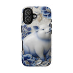 Asian Zodiac Pig iPhone Case | Blue & White Porcelain Slim Protective Shockproof Case| Year of the Pig Gift