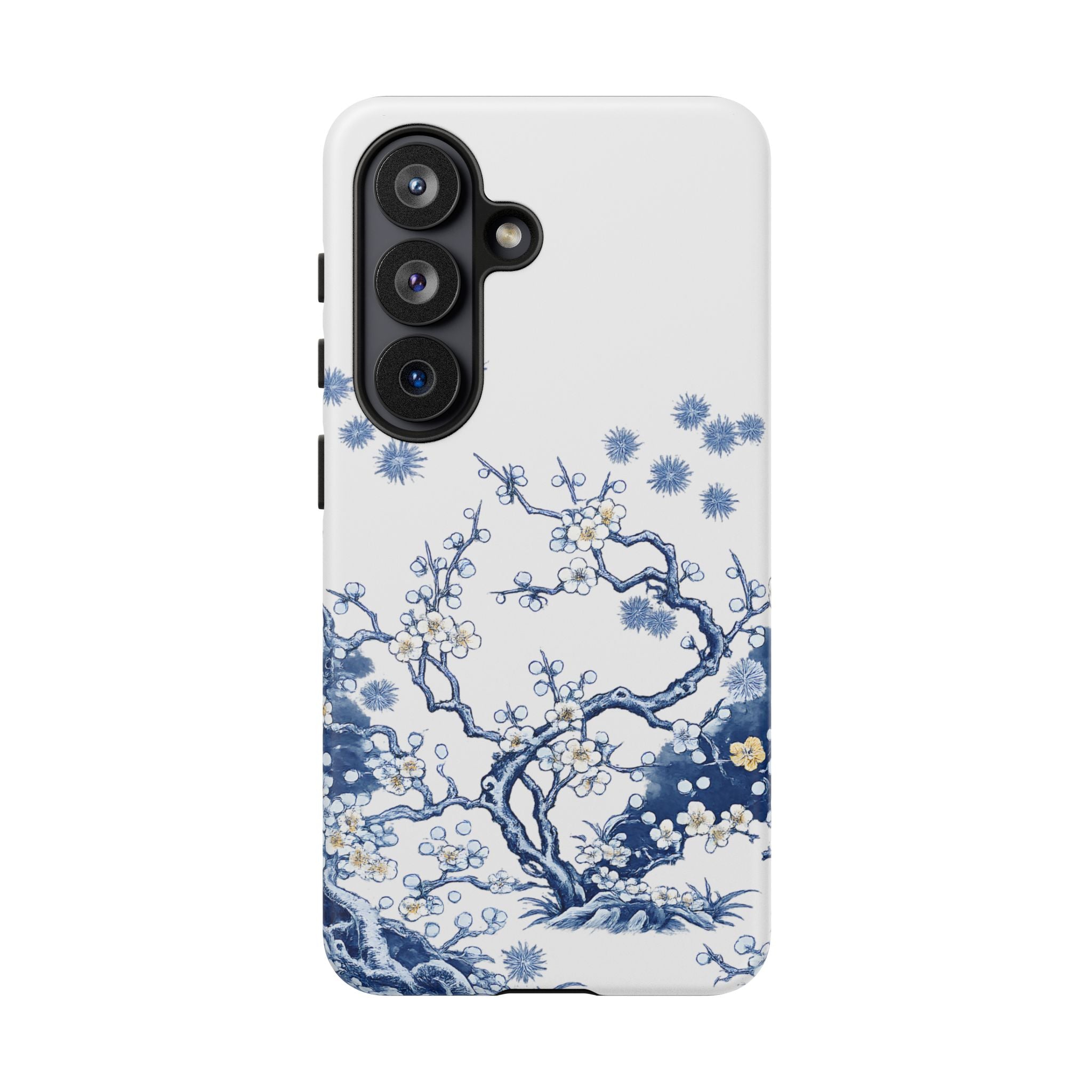 Vintage Blue White Porcelain Samsung Galaxy Phone Case | Chinoiserie Floral Tough Cover