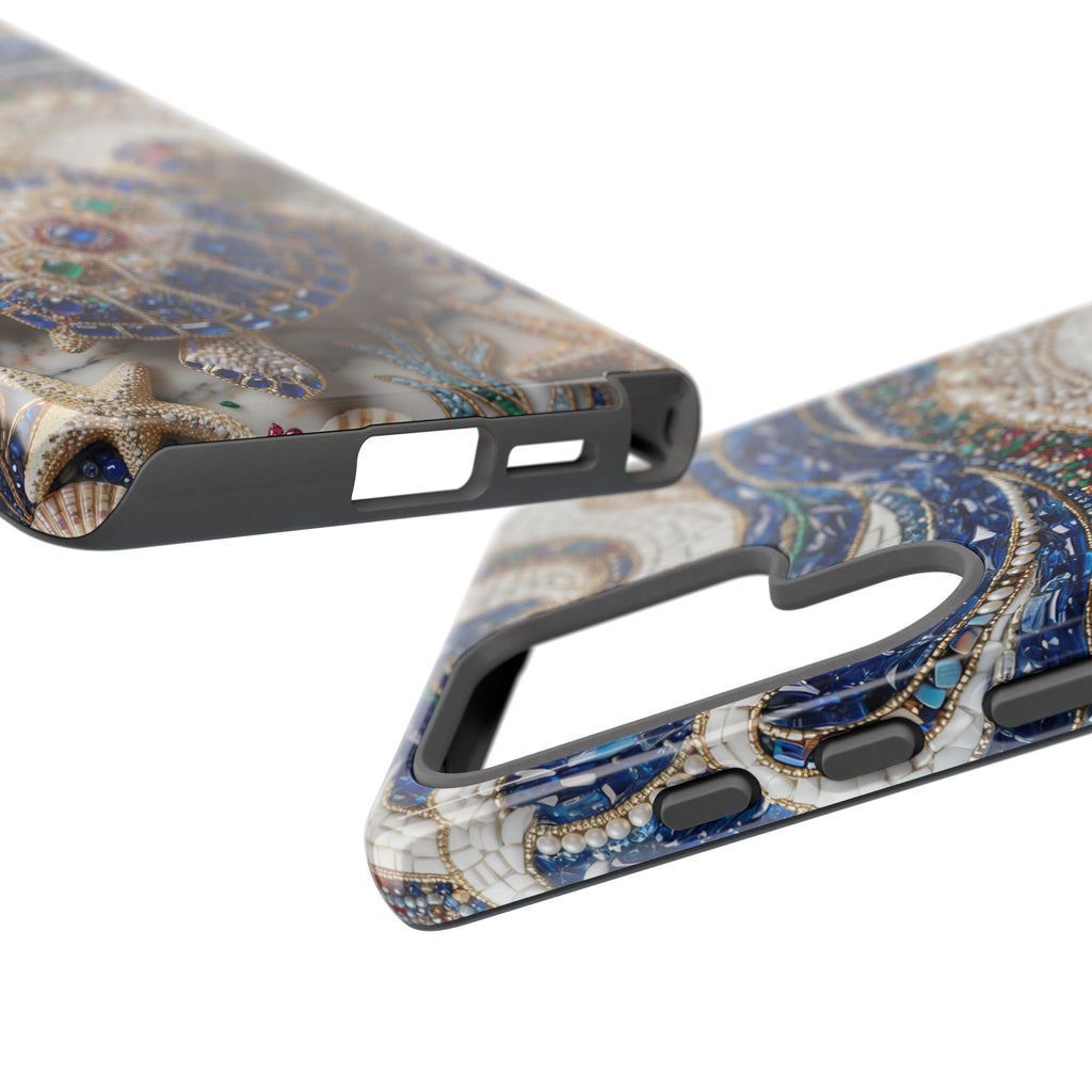 Sea Turtle Mosaic Samsung Galaxy Phone Case – Decorative Ocean Art Protective Case