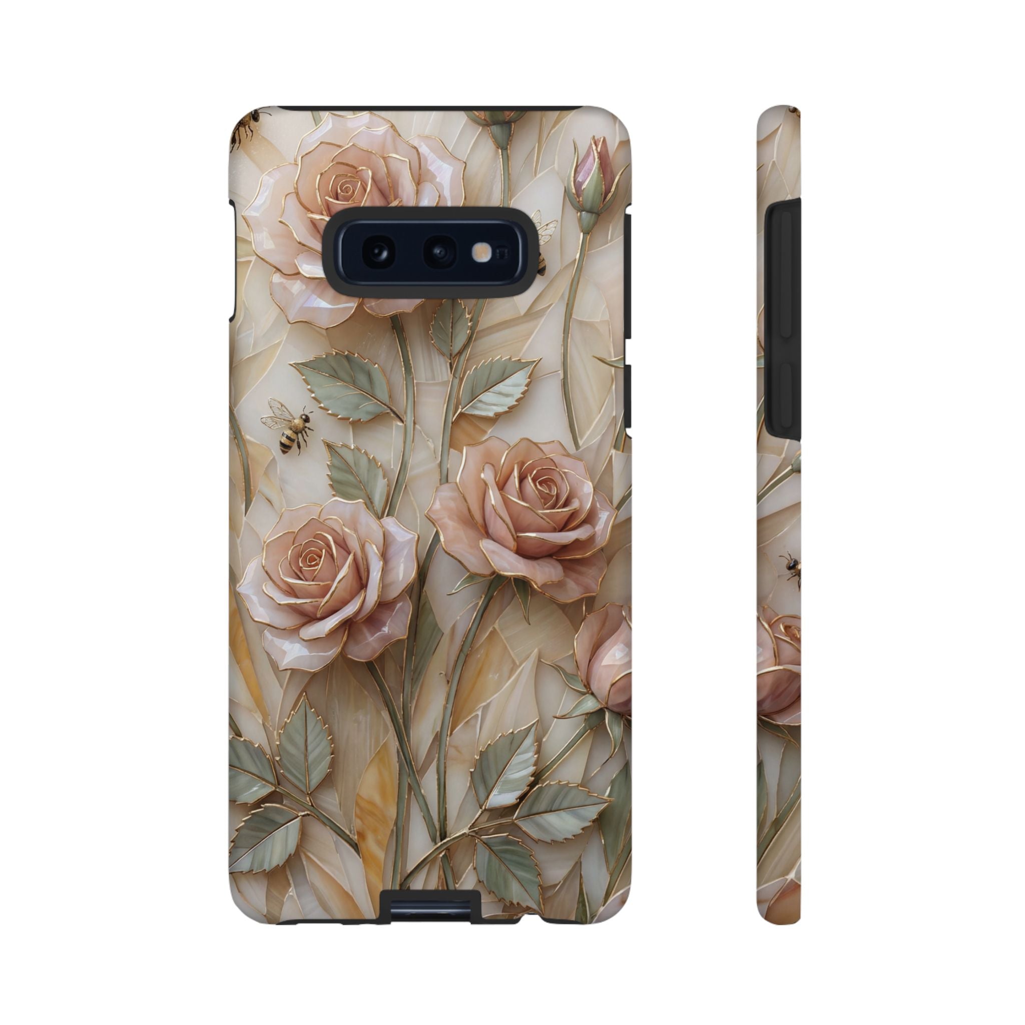 Vintage Blush Rose Floral Tough Samsung Galaxy Protective Cover