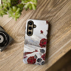 Winter Rose Samsung Galaxy Phone Case | Red Floral Phone Case