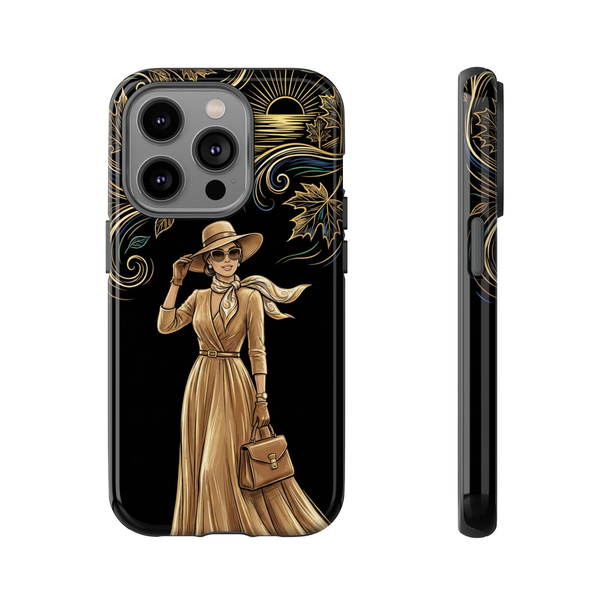 Vintage Autumn Lady iPhone Case