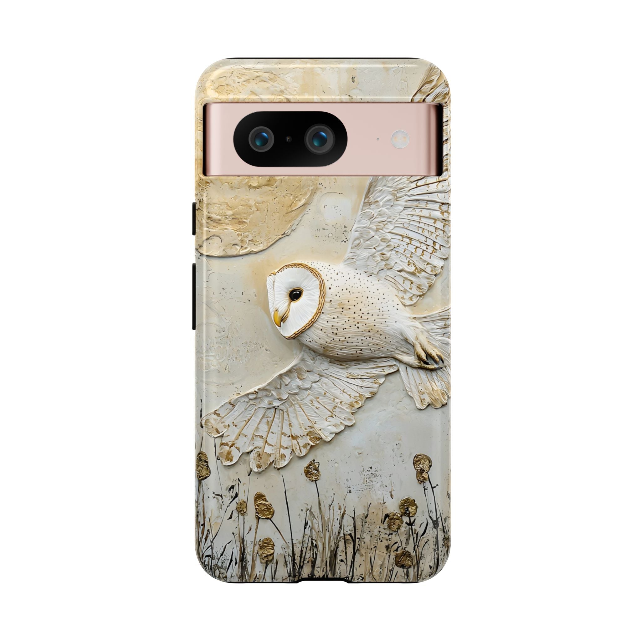 Barn Owl Google Pixel Case — Elegant Flying Owl Wildlife