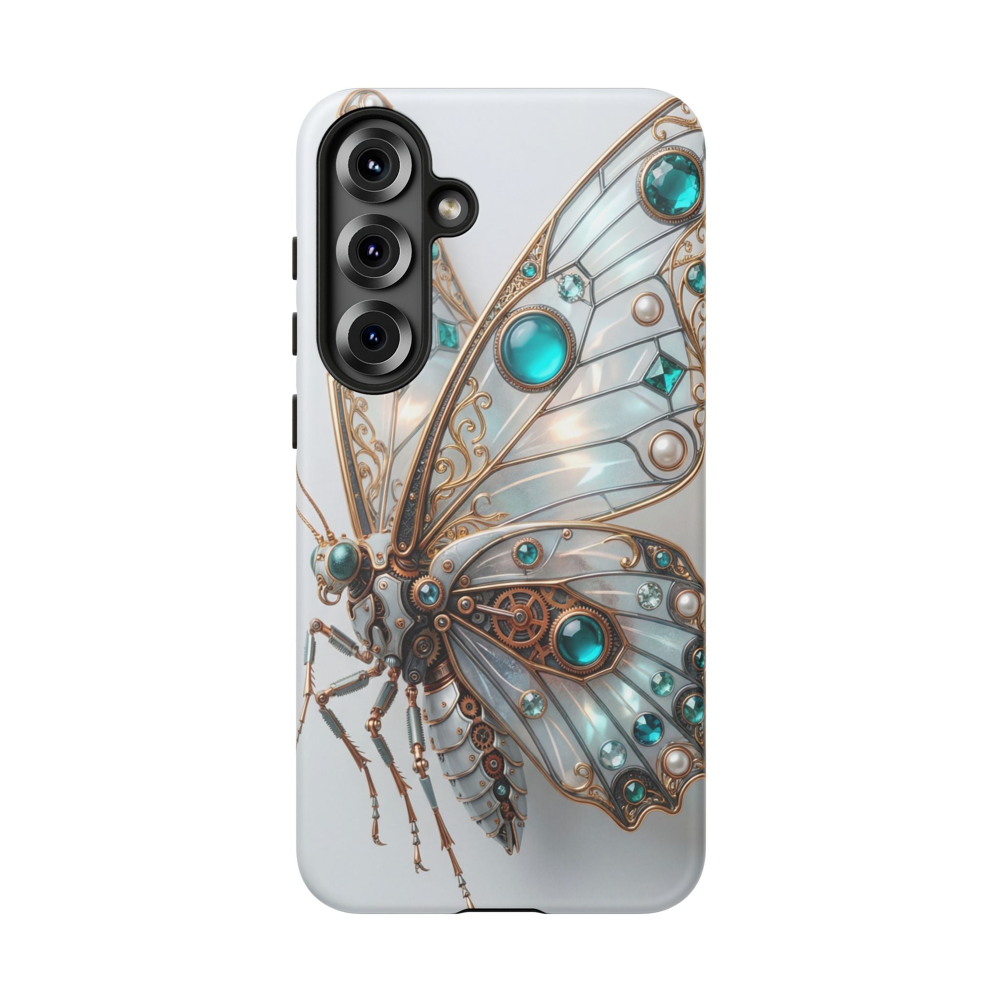 Butterfly Gem Phone Case — Steampunk Teal Jewel Samsung Galaxy Case