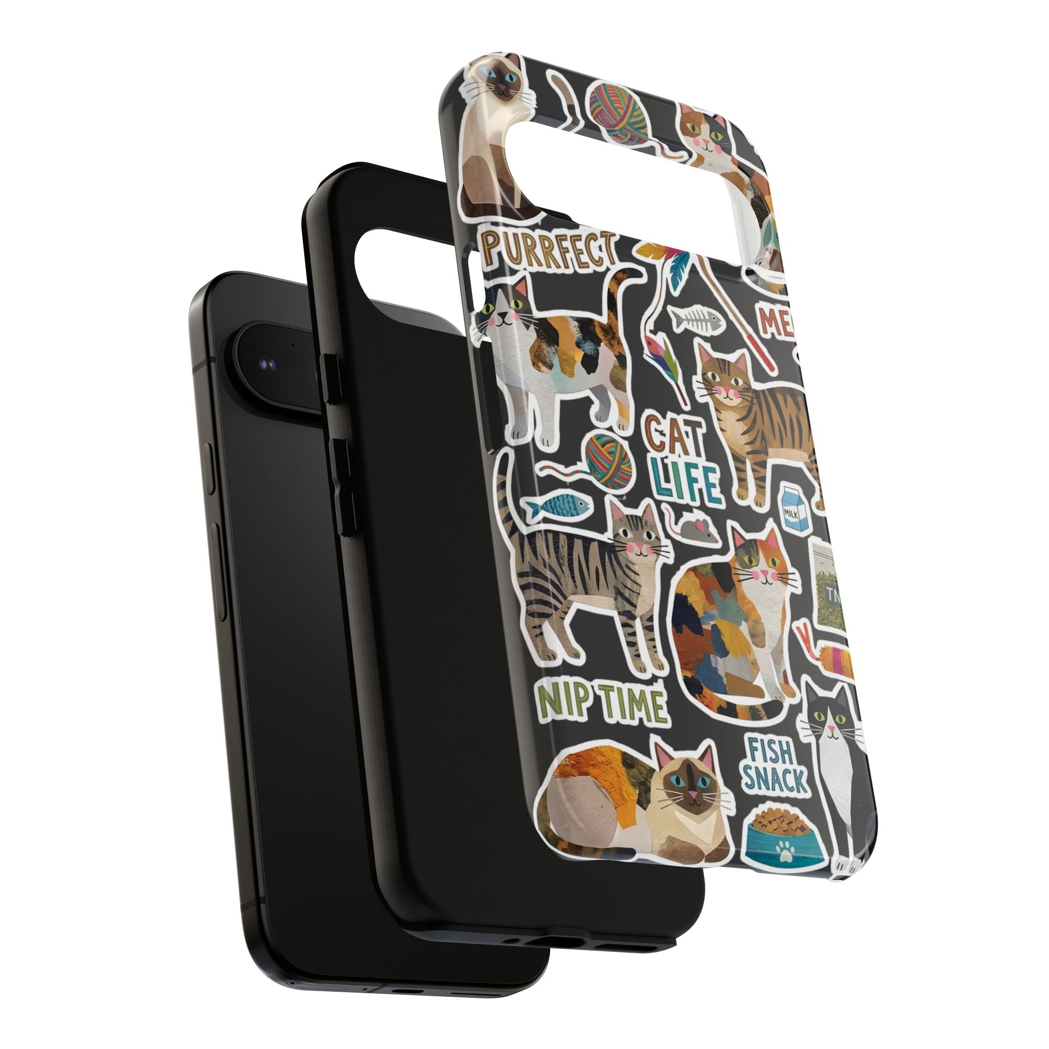 Cute Cats Sticker Tough Google Pixel Phone Case