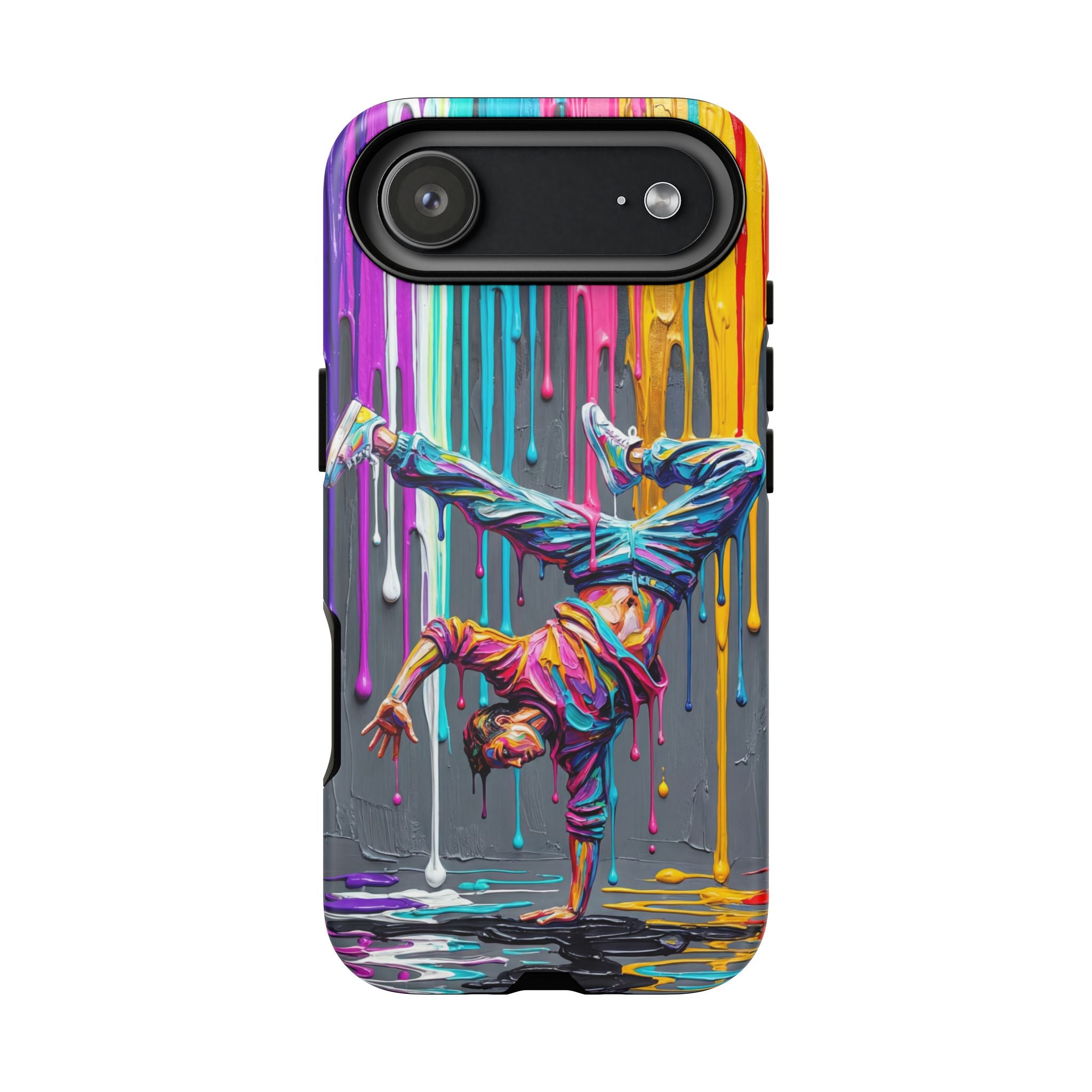 Colorful Breakdancer Graffiti Tough iPhone Case