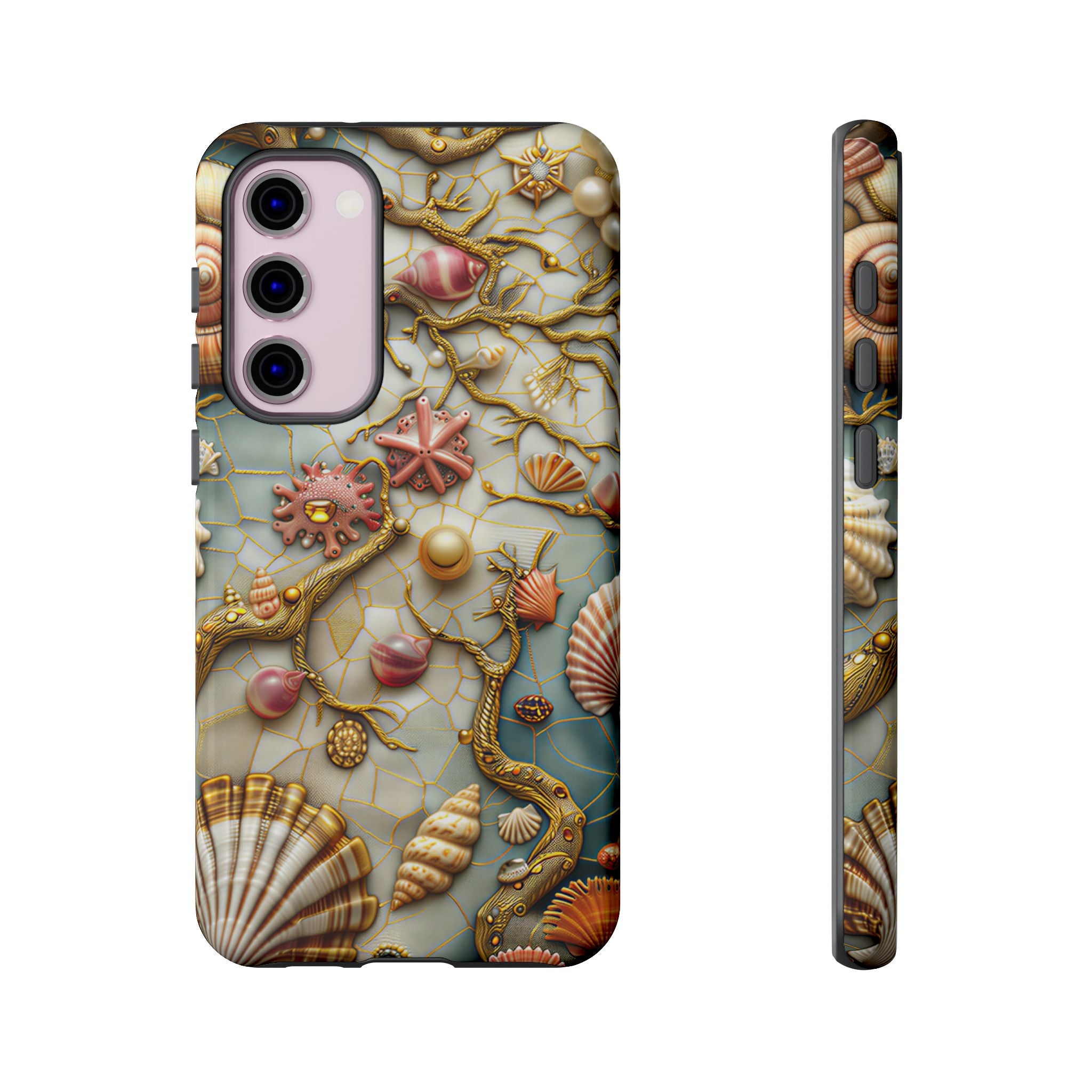 Decorative Seashell & Pearl Beach Design Samsung Galaxy Case