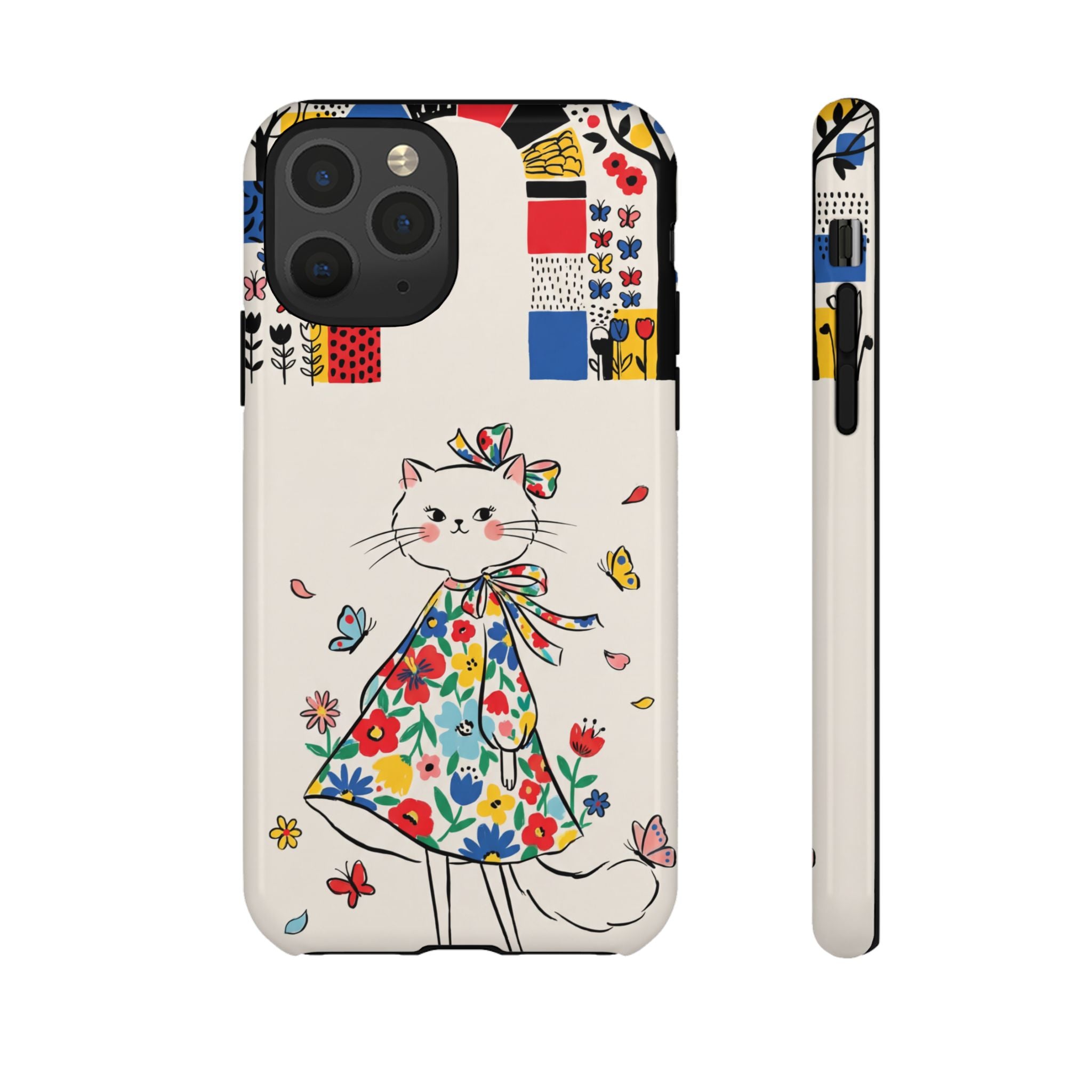 Floral Kitty iPhone Case | Cute Cat